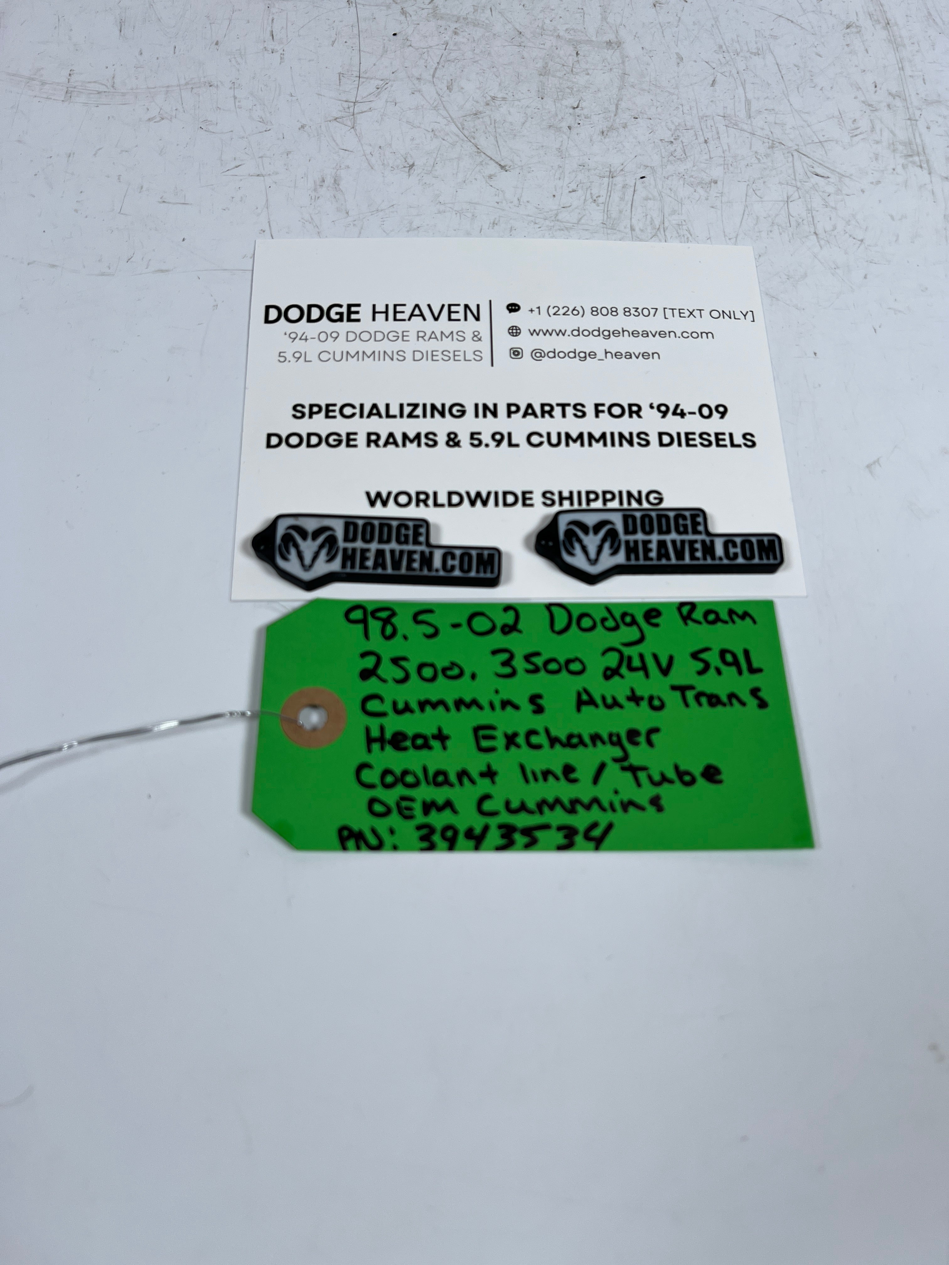 1998.5-2002 Dodge Ram 24V 5.9L Cummins Heat Exchanger Coolant Line