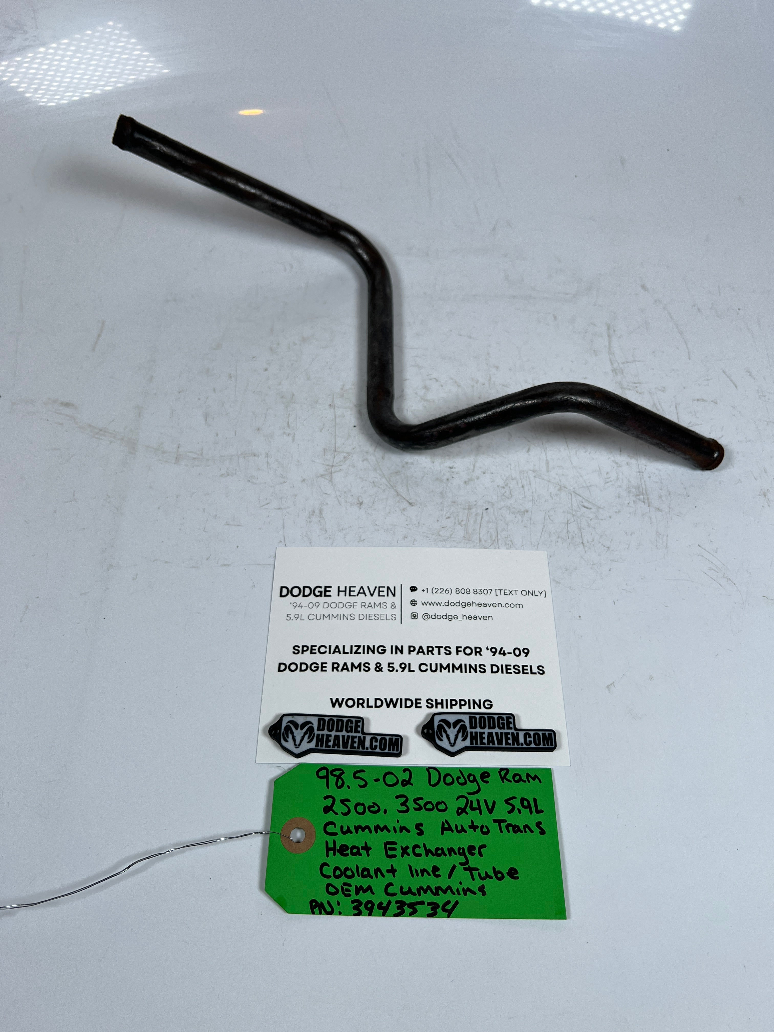 1998.5-2002 Dodge Ram 24V 5.9L Cummins Heat Exchanger Coolant Line