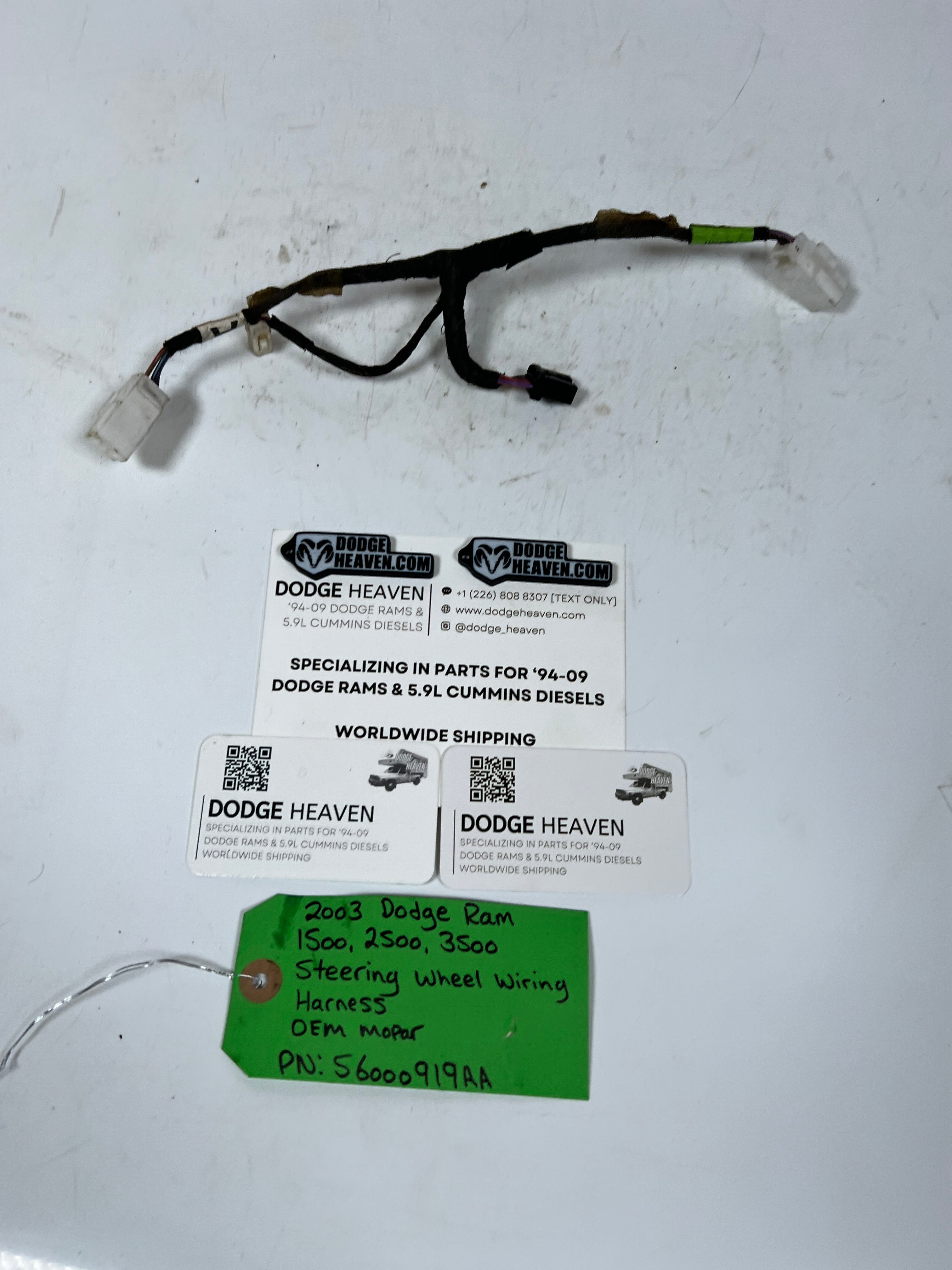 2003-2003 Dodge Ram 1500-3500 Steering Wheel Cruise Control Wiring Harness
