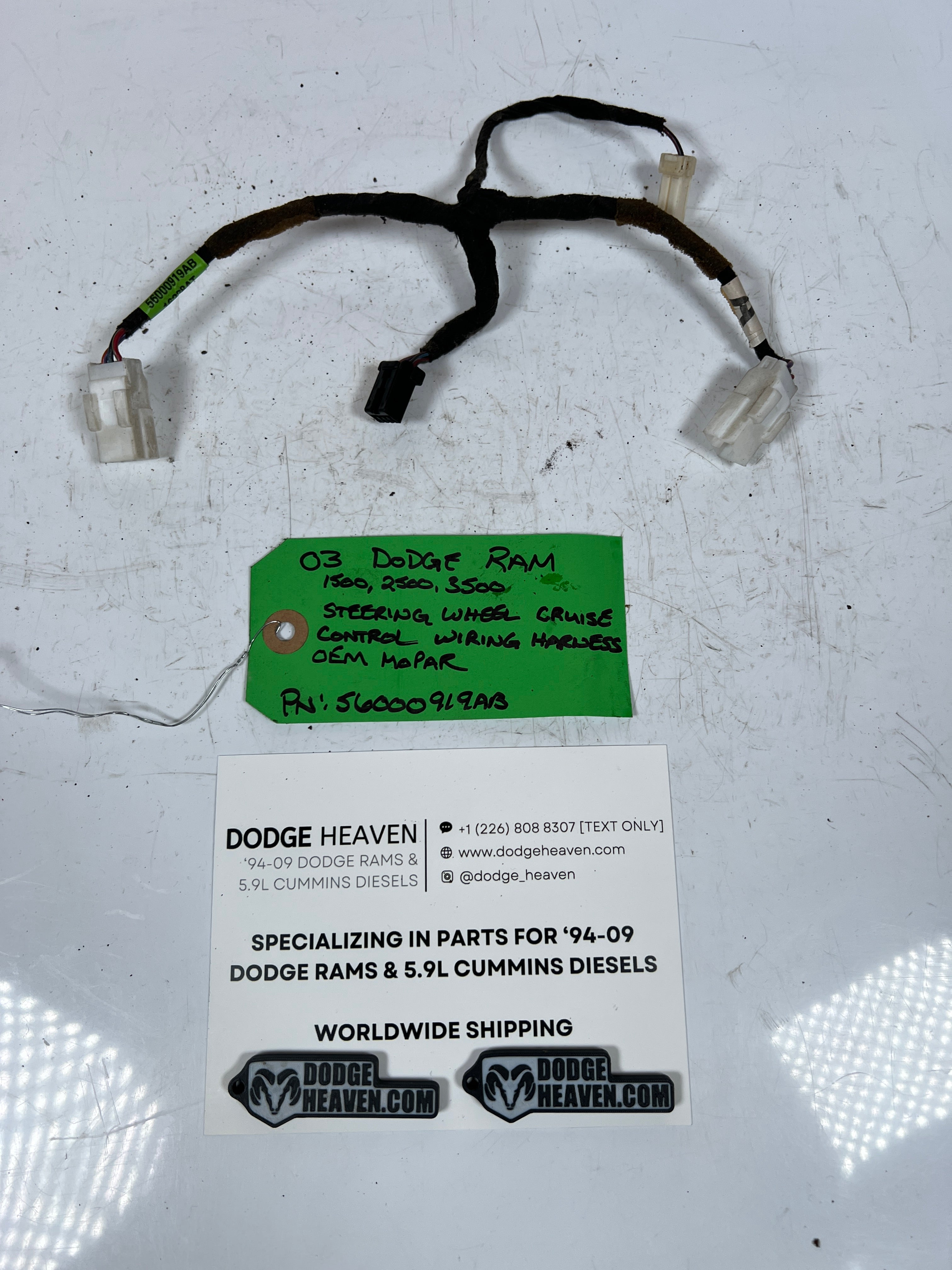 2003-2003 Dodge Ram 1500-3500 Steering Wheel Cruise Control Wiring Harness