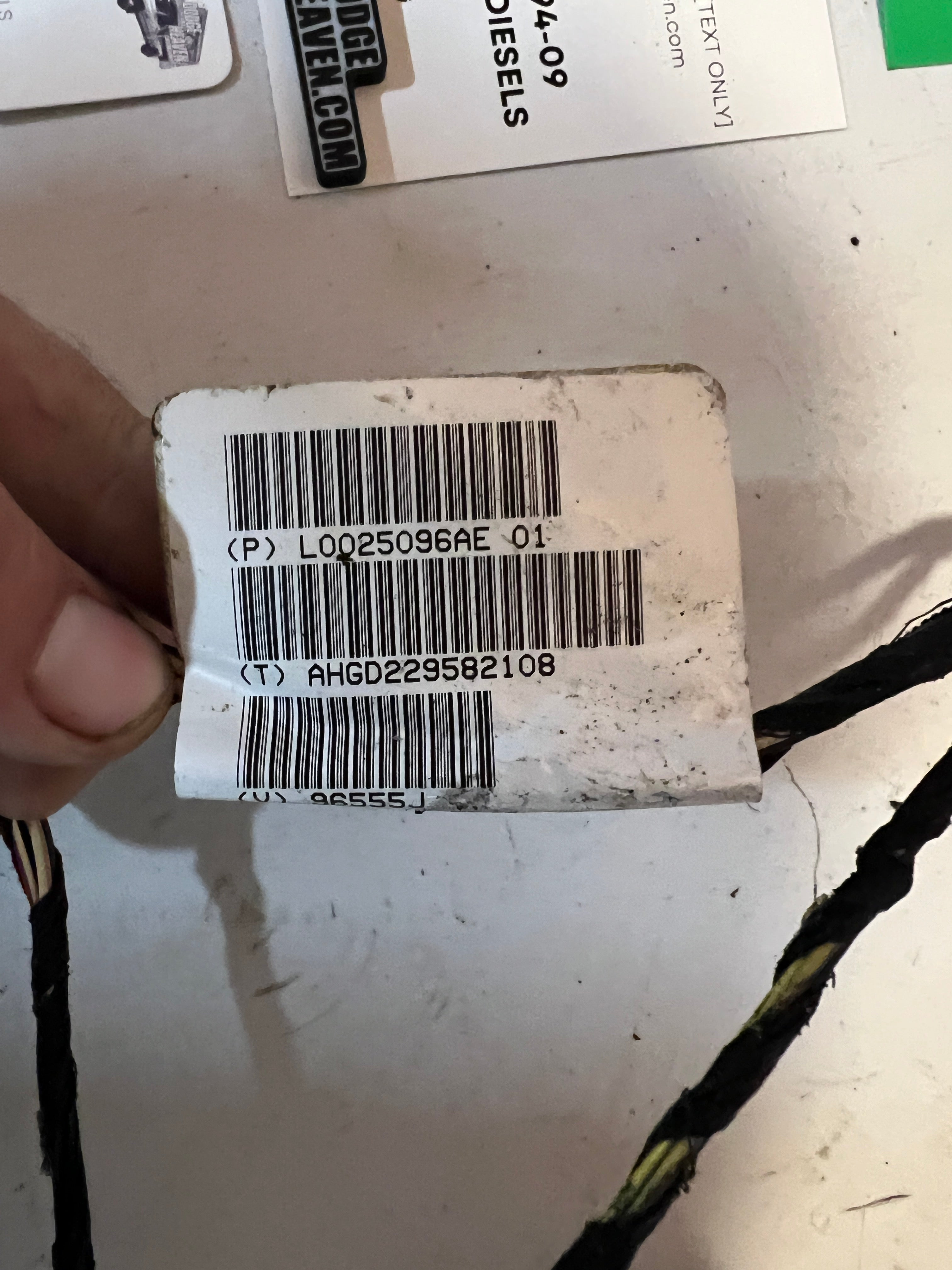 2006-2006 Dodge Ram 1500-3500 Dome Light Over Head Console Wiring Harness