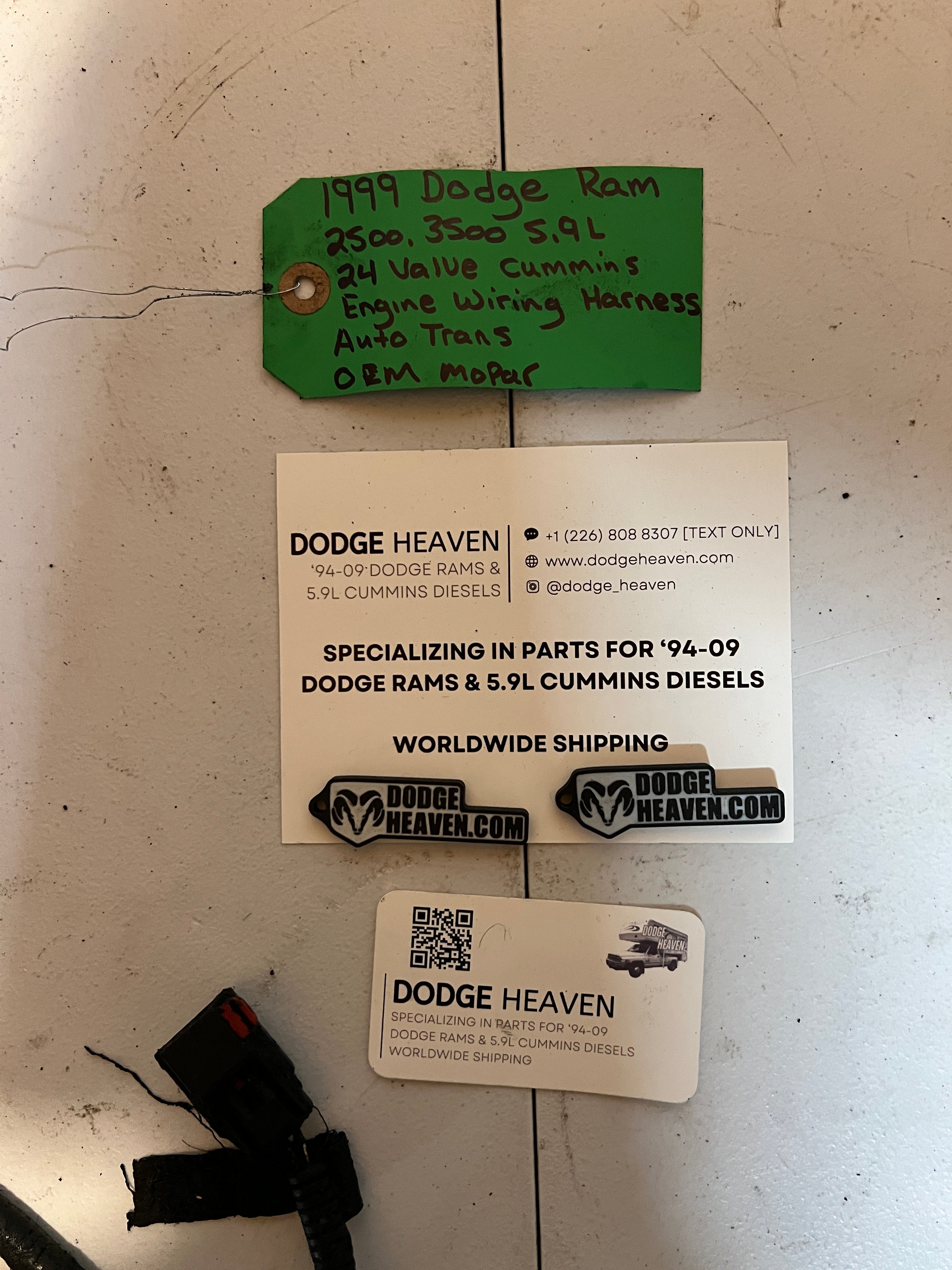 1999-1999 Dodge Ram 5.9L 24 Valve Cummins Engine Wiring Harness Auto Trans