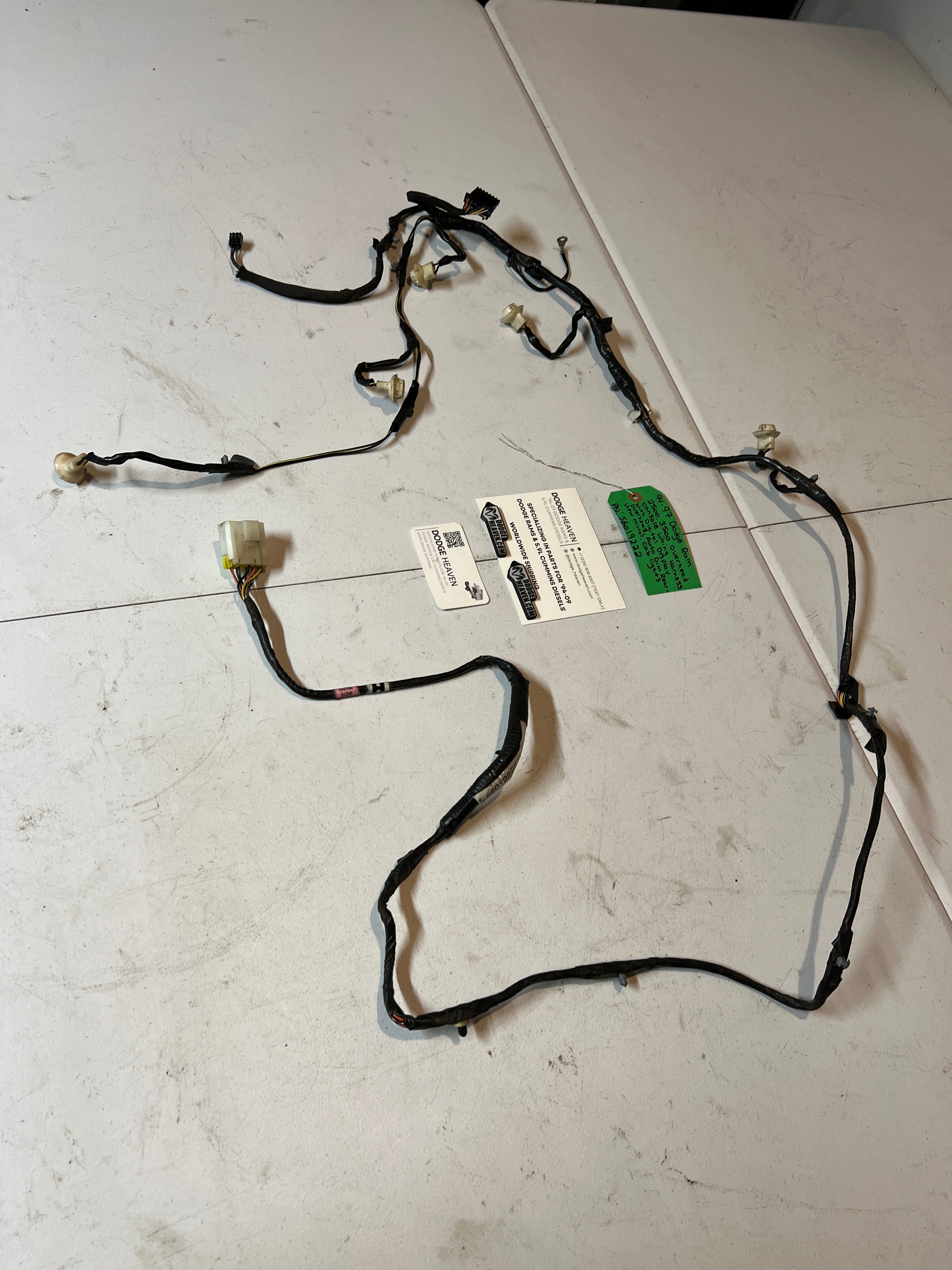 1994-1997 Dodge Ram 2500 3500 Over Head Console Wiring Harness W Cab Lights