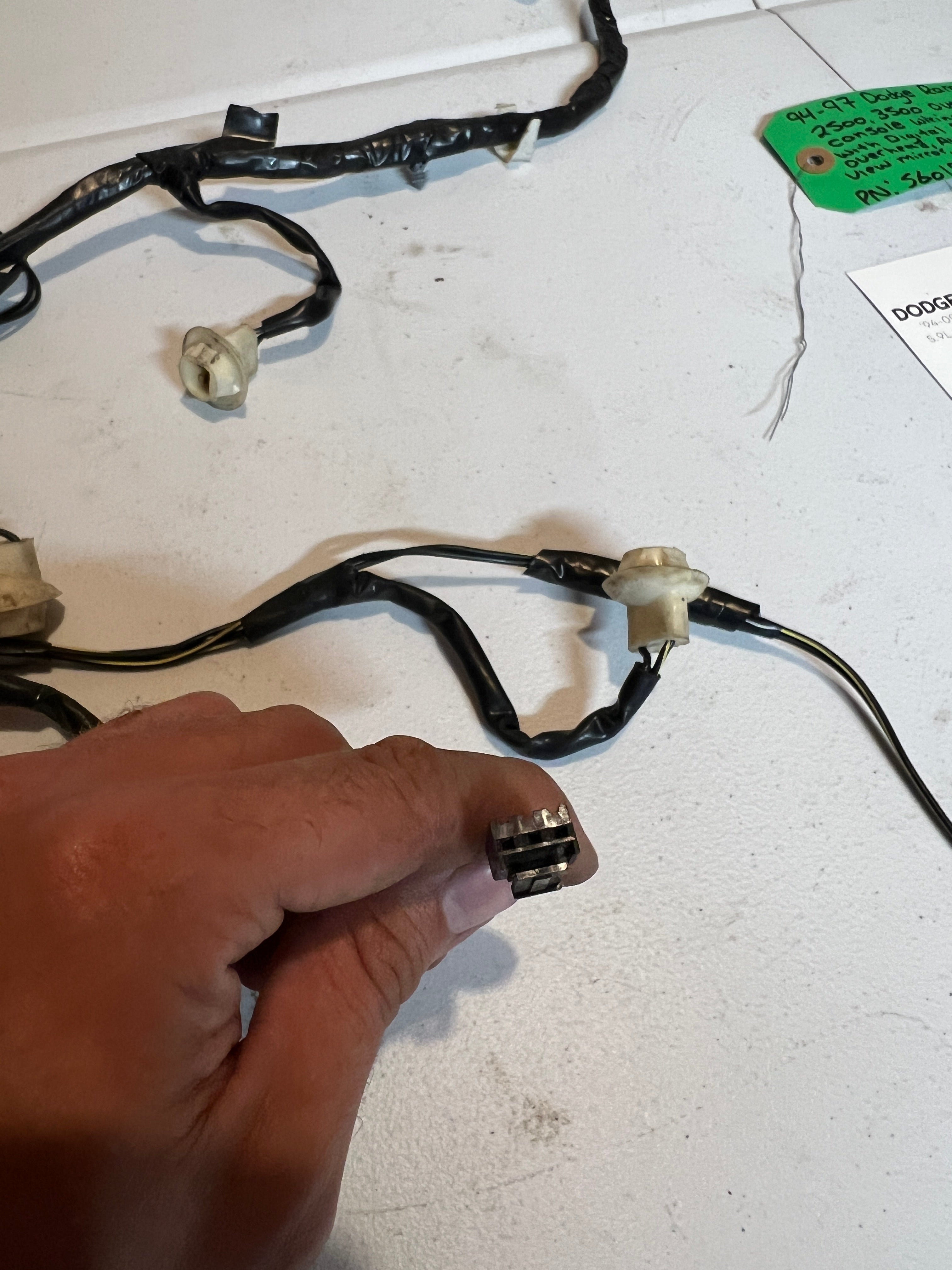 1994-1997 Dodge Ram 2500 3500 Over Head Console Wiring Harness W Cab Lights