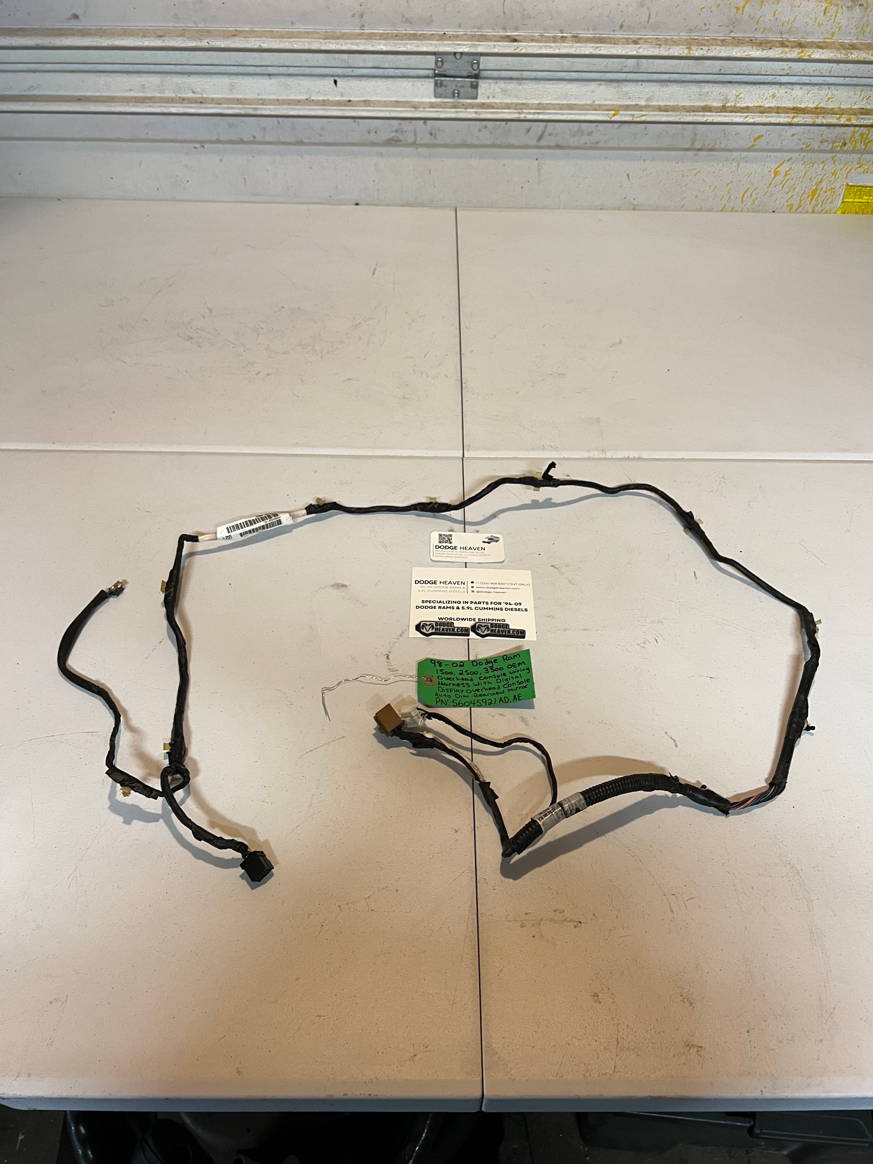 1999-2002 Dodge Ram 1500-3500 Over Head Console Wiring Harness