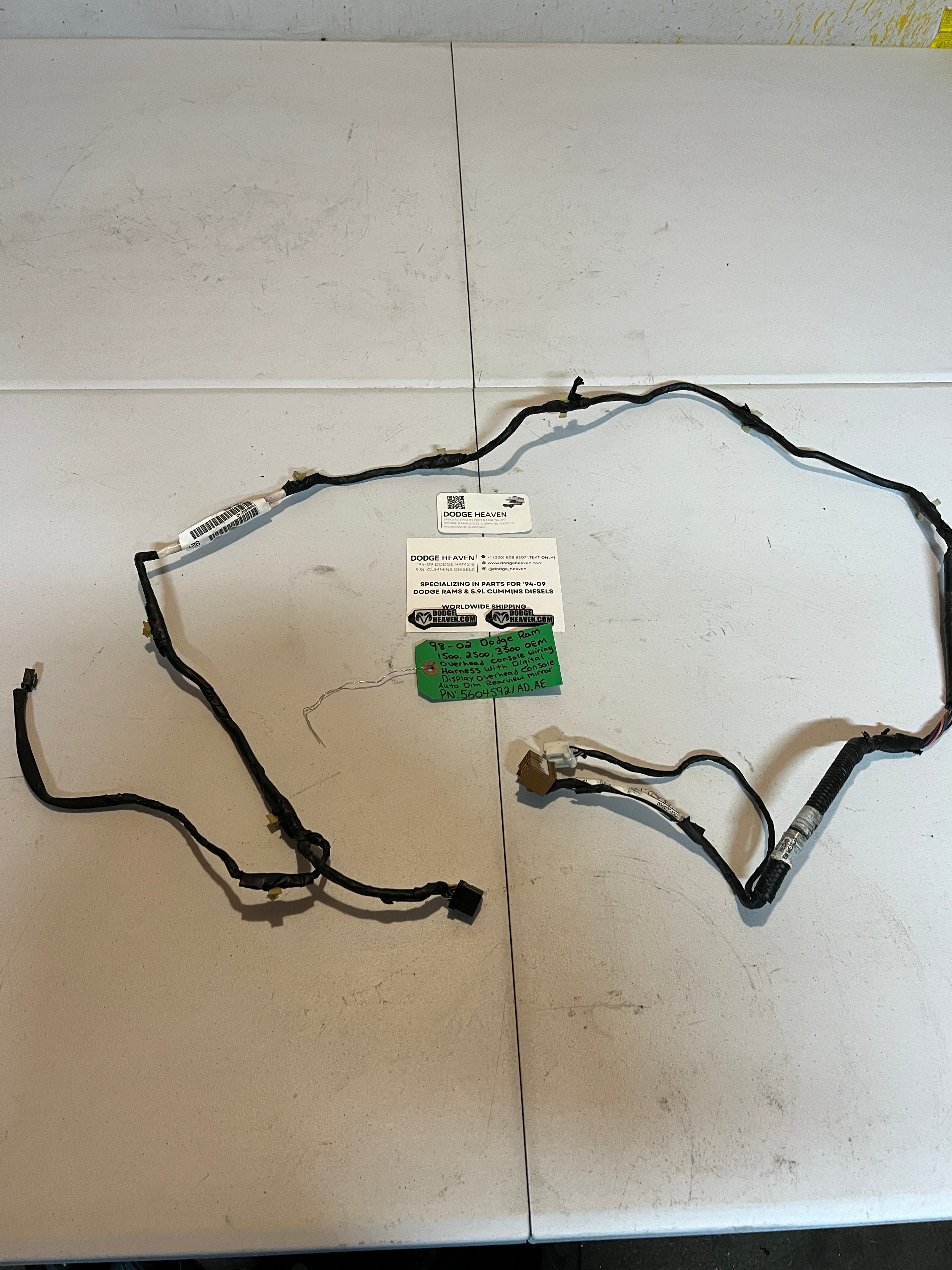 1999-2002 Dodge Ram 1500-3500 Over Head Console Wiring Harness