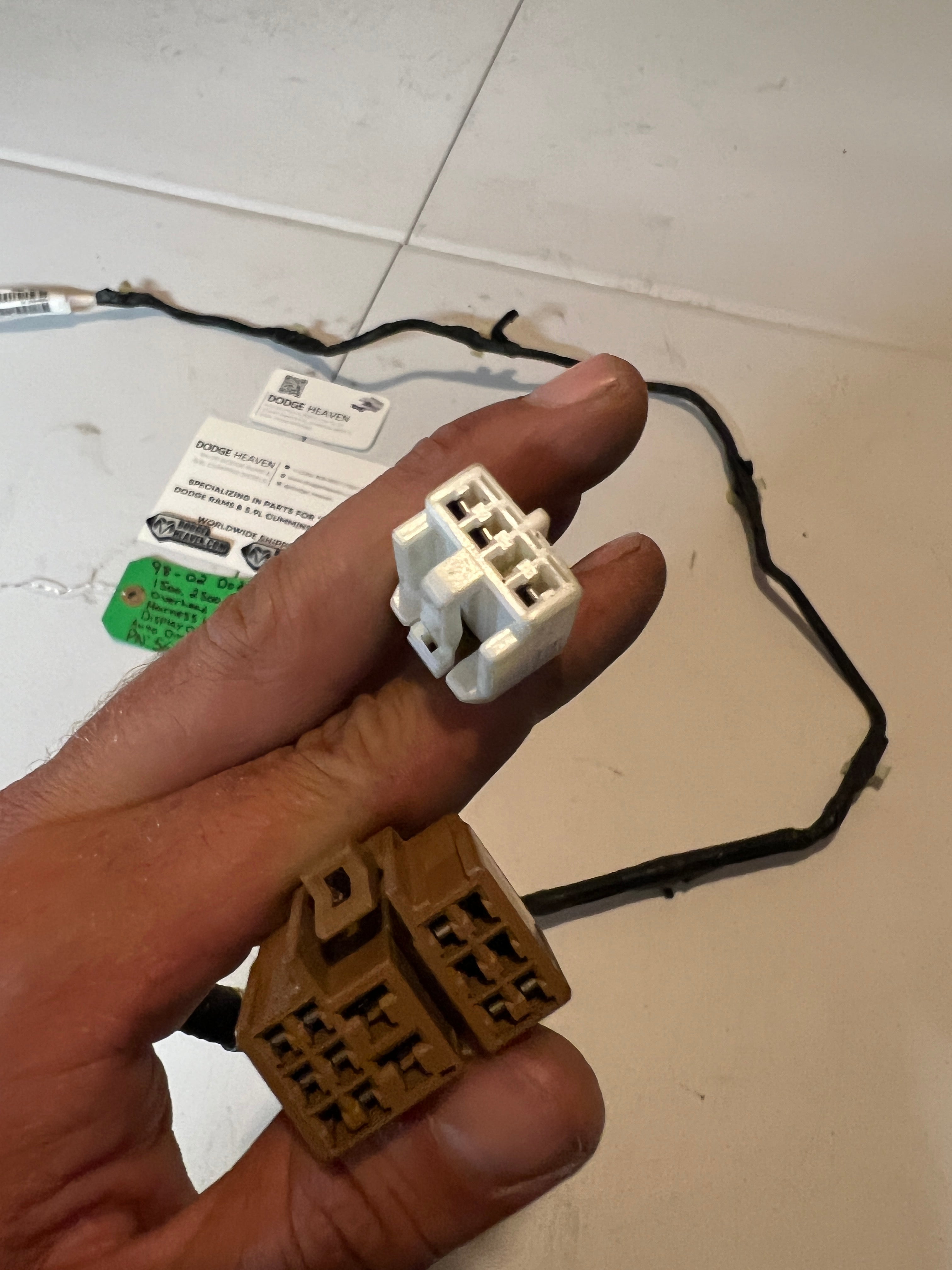 1999-2002 Dodge Ram 1500-3500 Over Head Console Wiring Harness