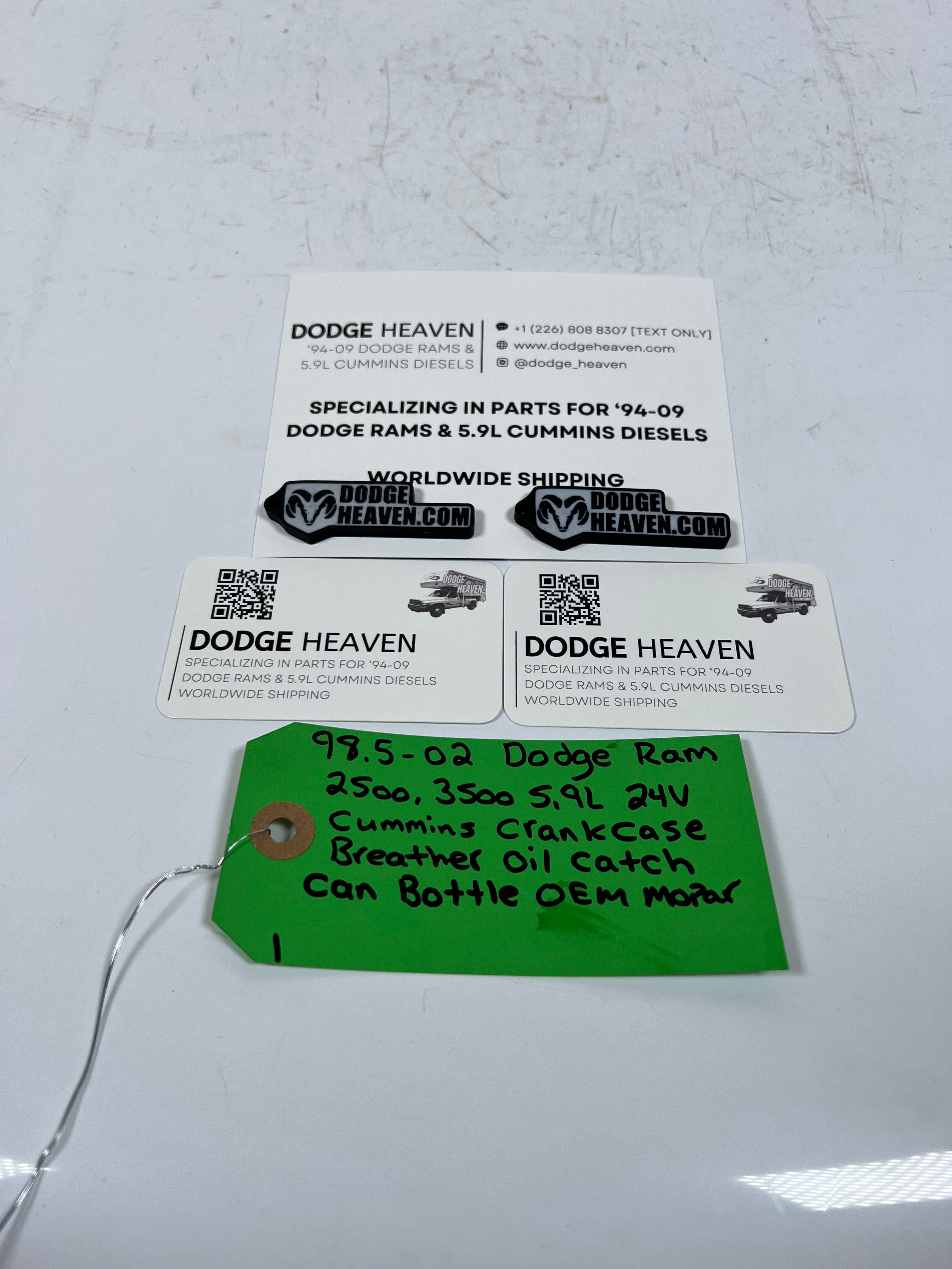 1998.5-2002 Dodge Ram 5.9L 24 Valve Cummins Crank Case Breather OIl Catch Can