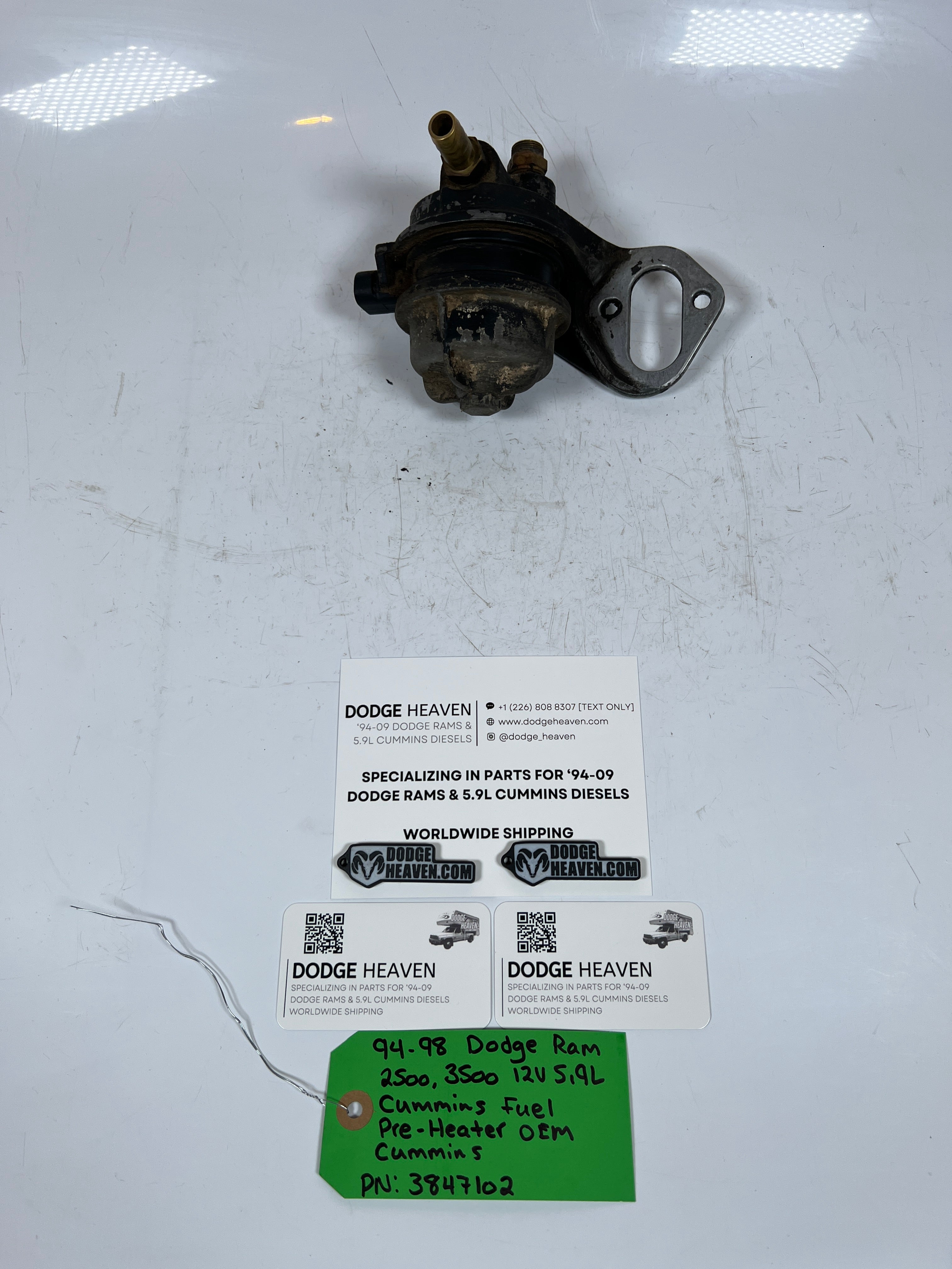 1994-1998 Dodge Ram 12 Valve 5.9L Cummins Fuel Pre Heater