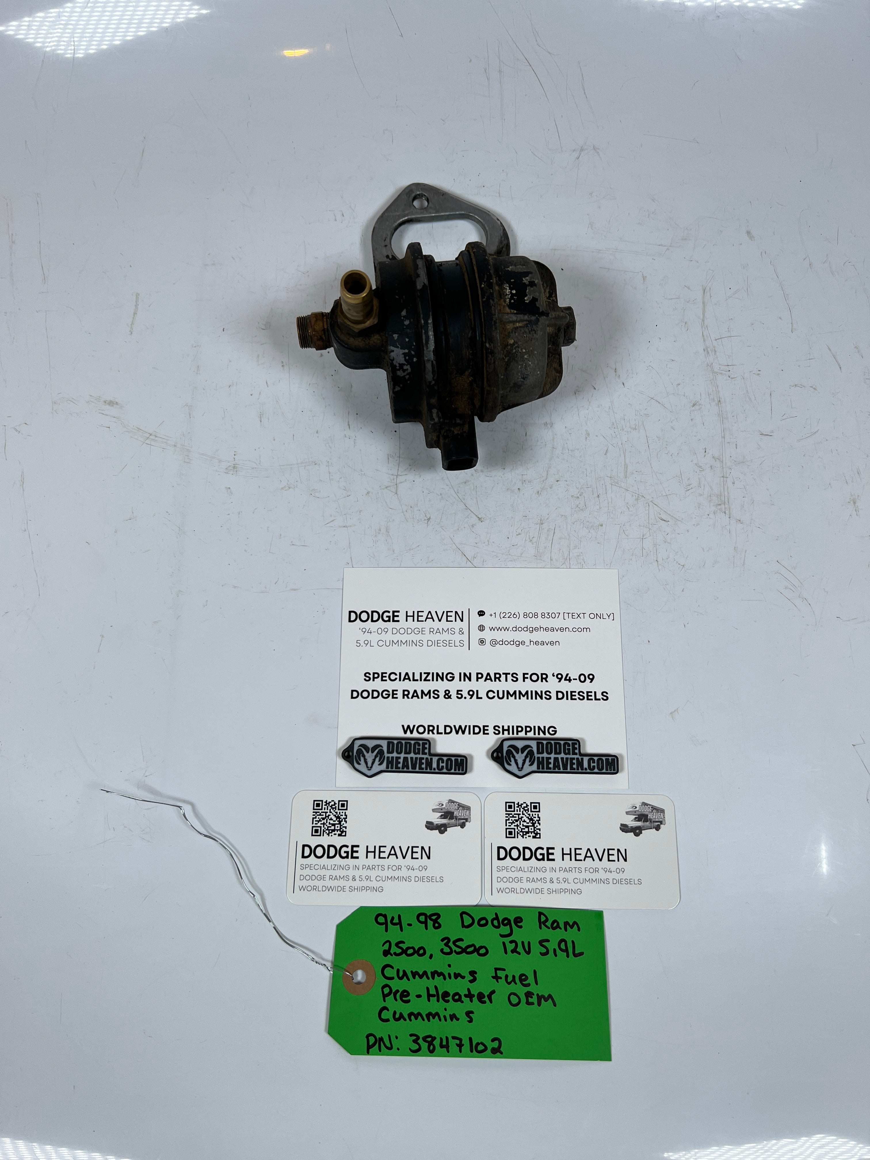 1994-1998 Dodge Ram 12 Valve 5.9L Cummins Fuel Pre Heater