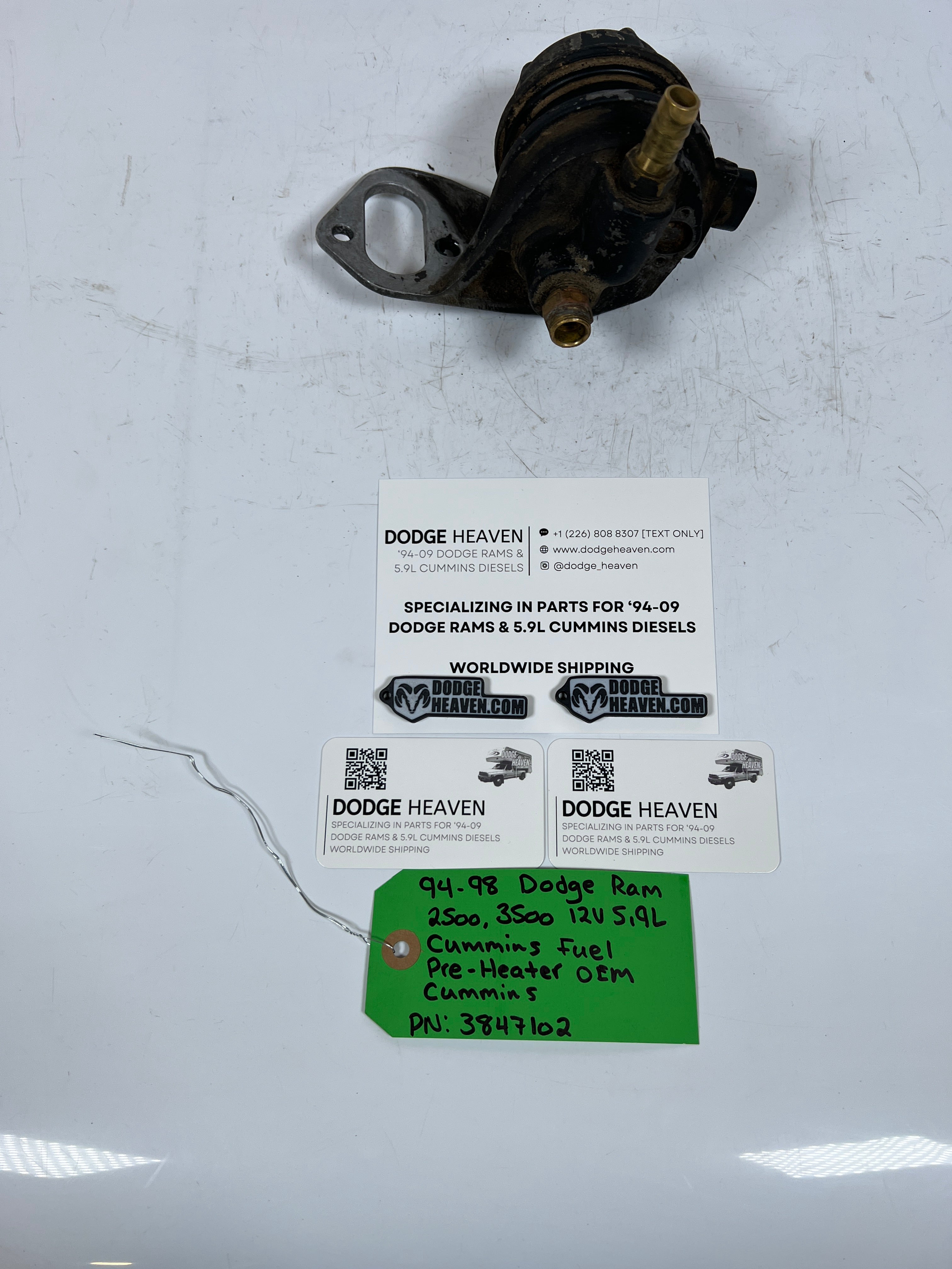 1994-1998 Dodge Ram 12 Valve 5.9L Cummins Fuel Pre Heater
