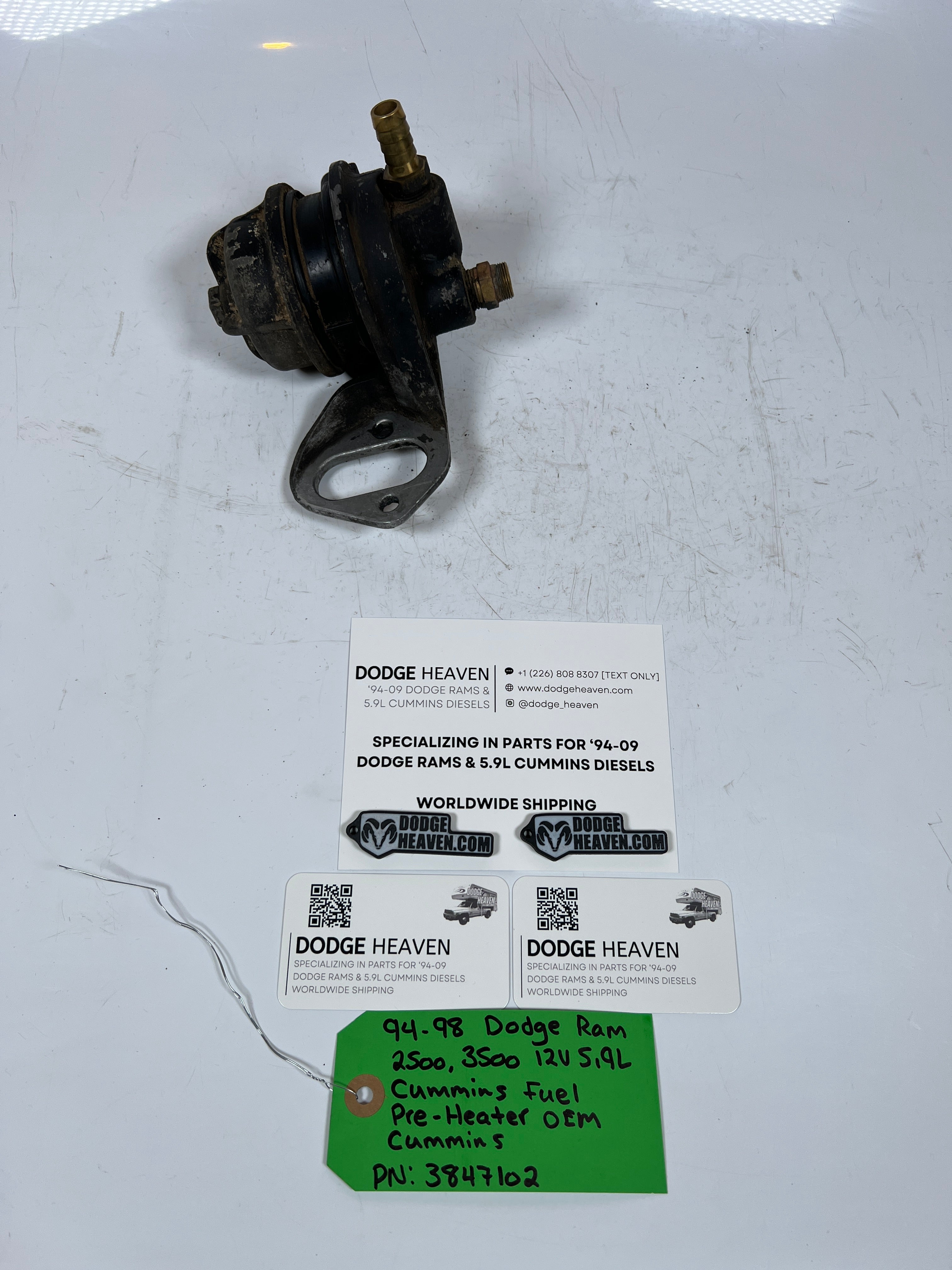 1994-1998 Dodge Ram 12 Valve 5.9L Cummins Fuel Pre Heater