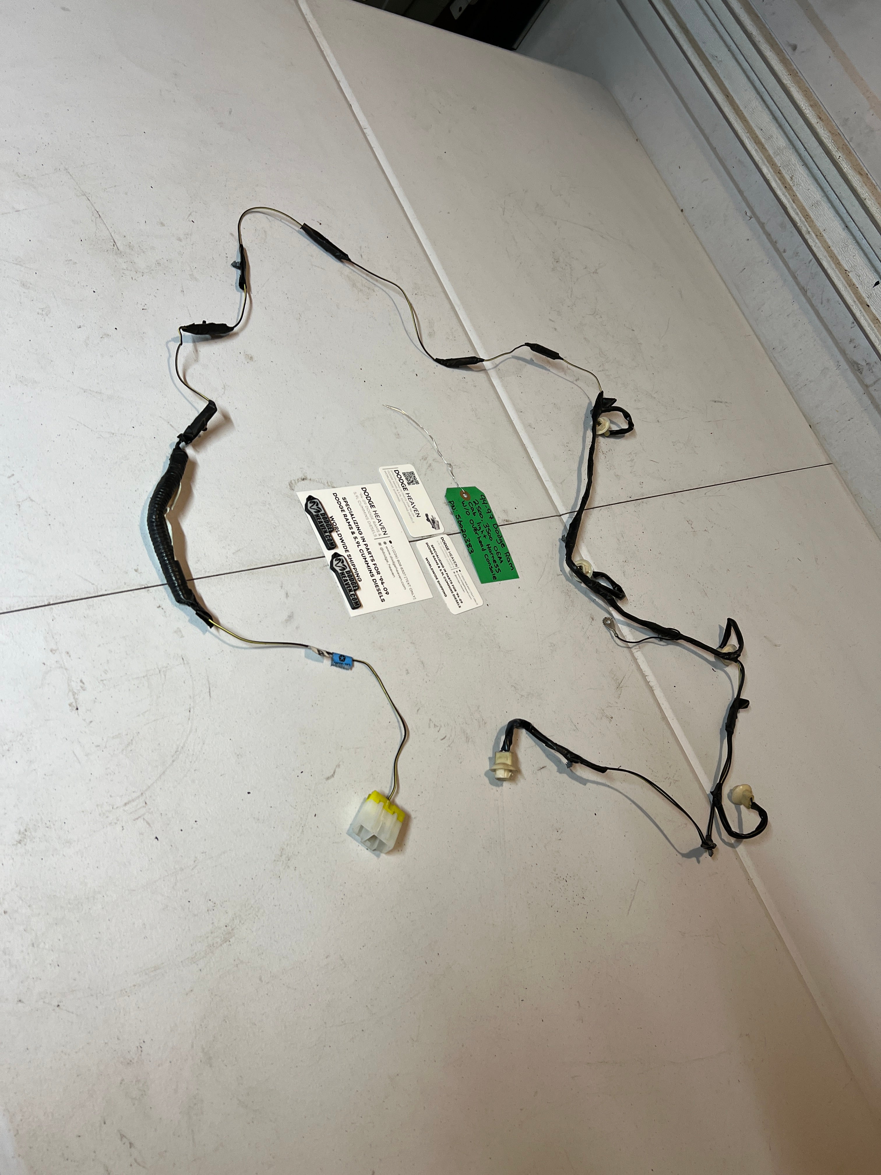 1994-1997 Dodge Ram 2500 3500 Cab Light Harness W/O Over Head Console