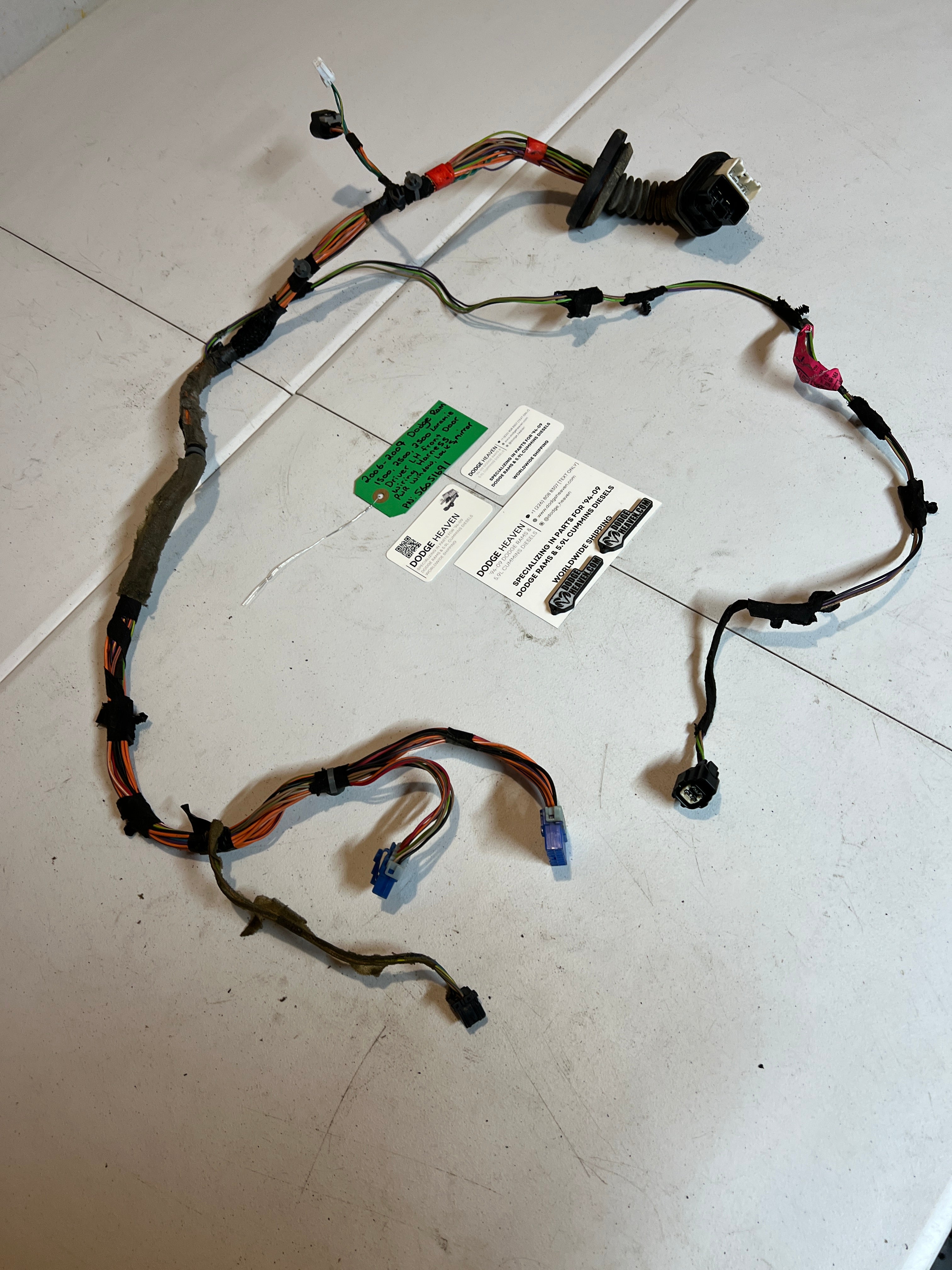 2006-2009 Dodge Ram 1500-3500 Driver Front LH Door Wiring Harness
