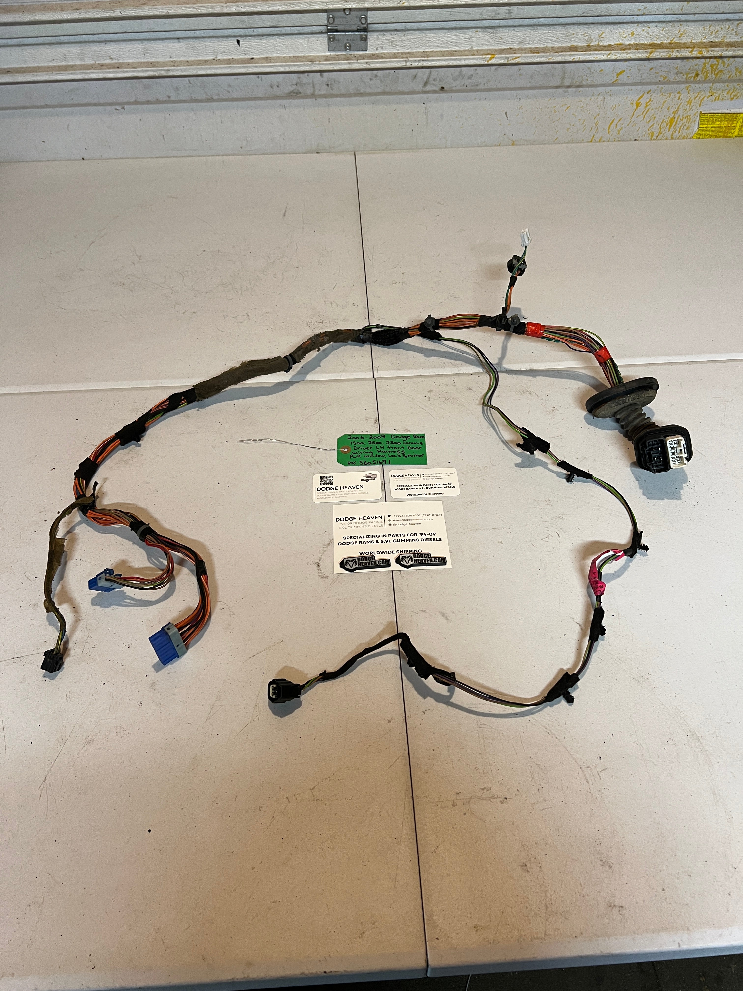 2006-2009 Dodge Ram 1500-3500 Driver Front LH Door Wiring Harness