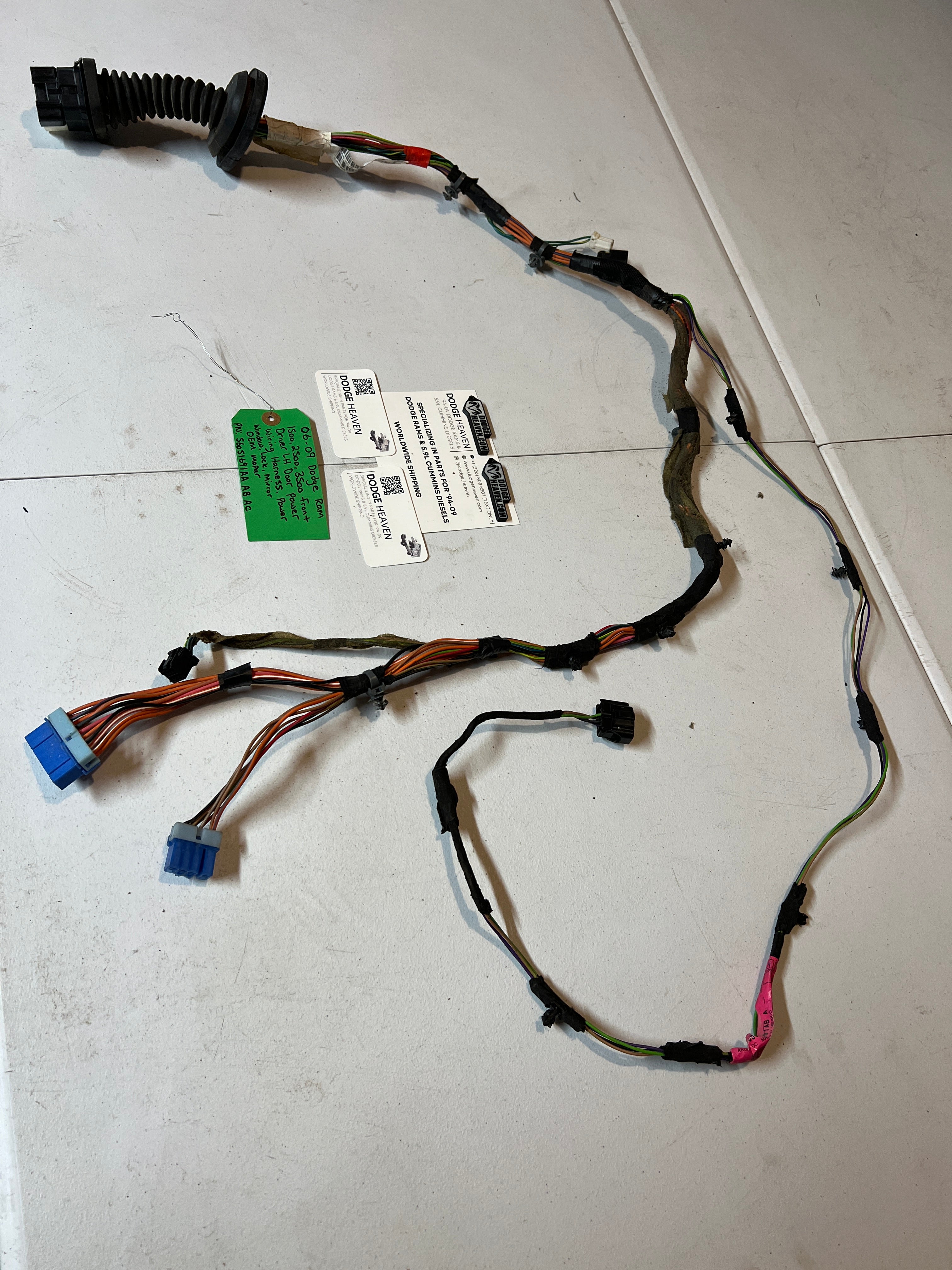 2006-2009 Dodge Ram 1500-3500 Driver Front LH Door Wiring Harness