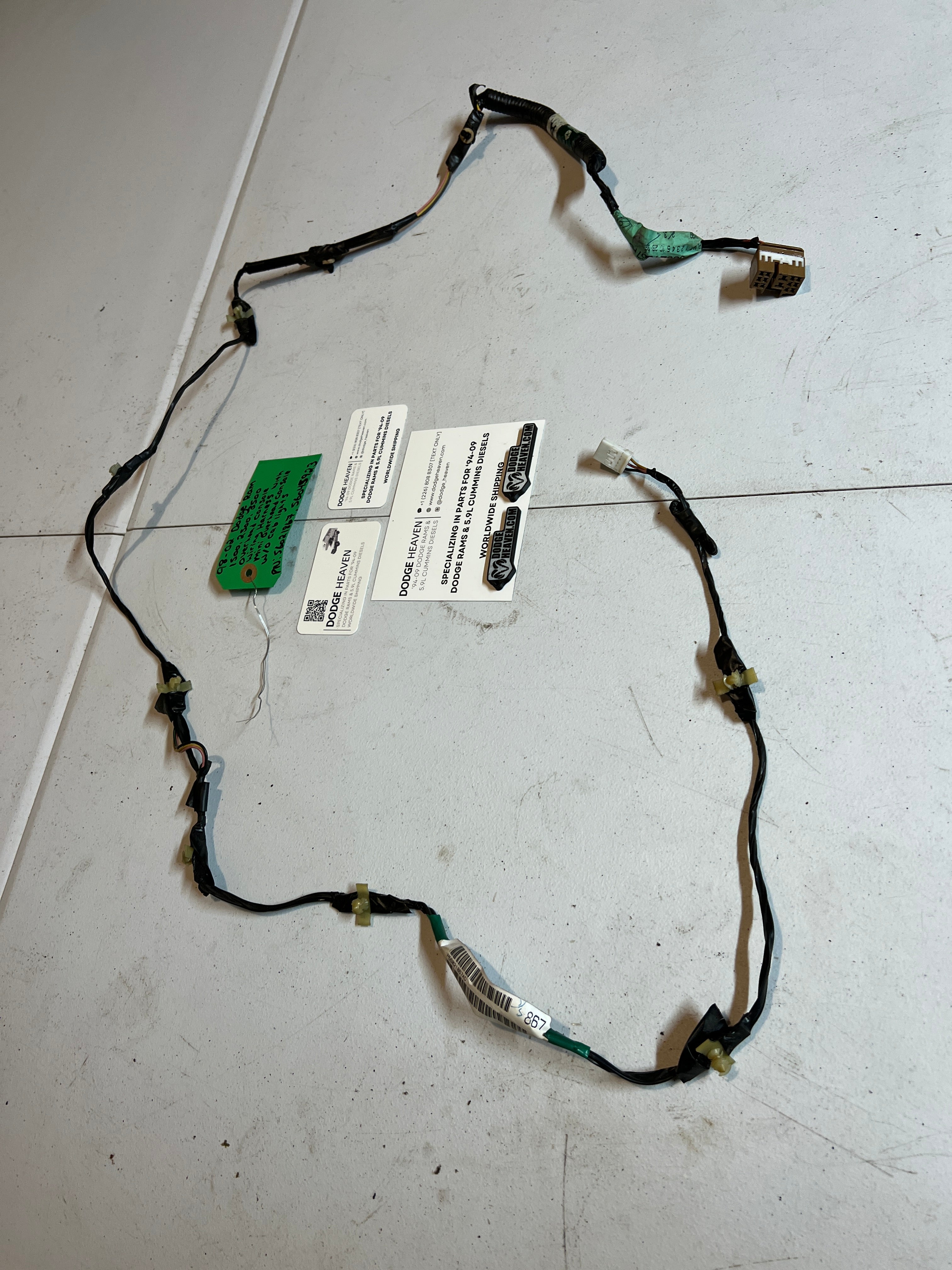 1999-2002 Dodge Ram Over Head Console Wiring Harness W/O Cab Lights
