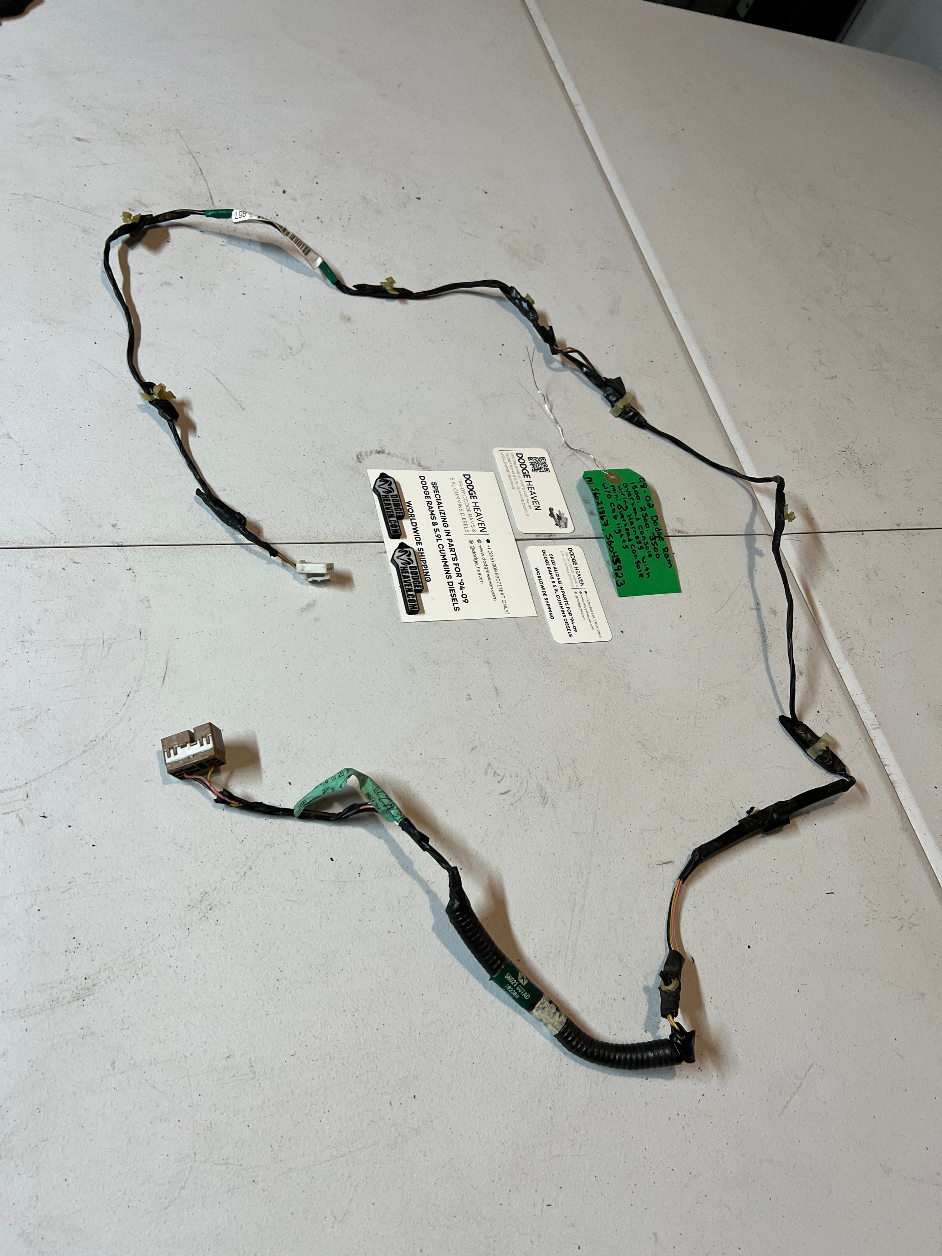 1999-2002 Dodge Ram Over Head Console Wiring Harness W/O Cab Lights