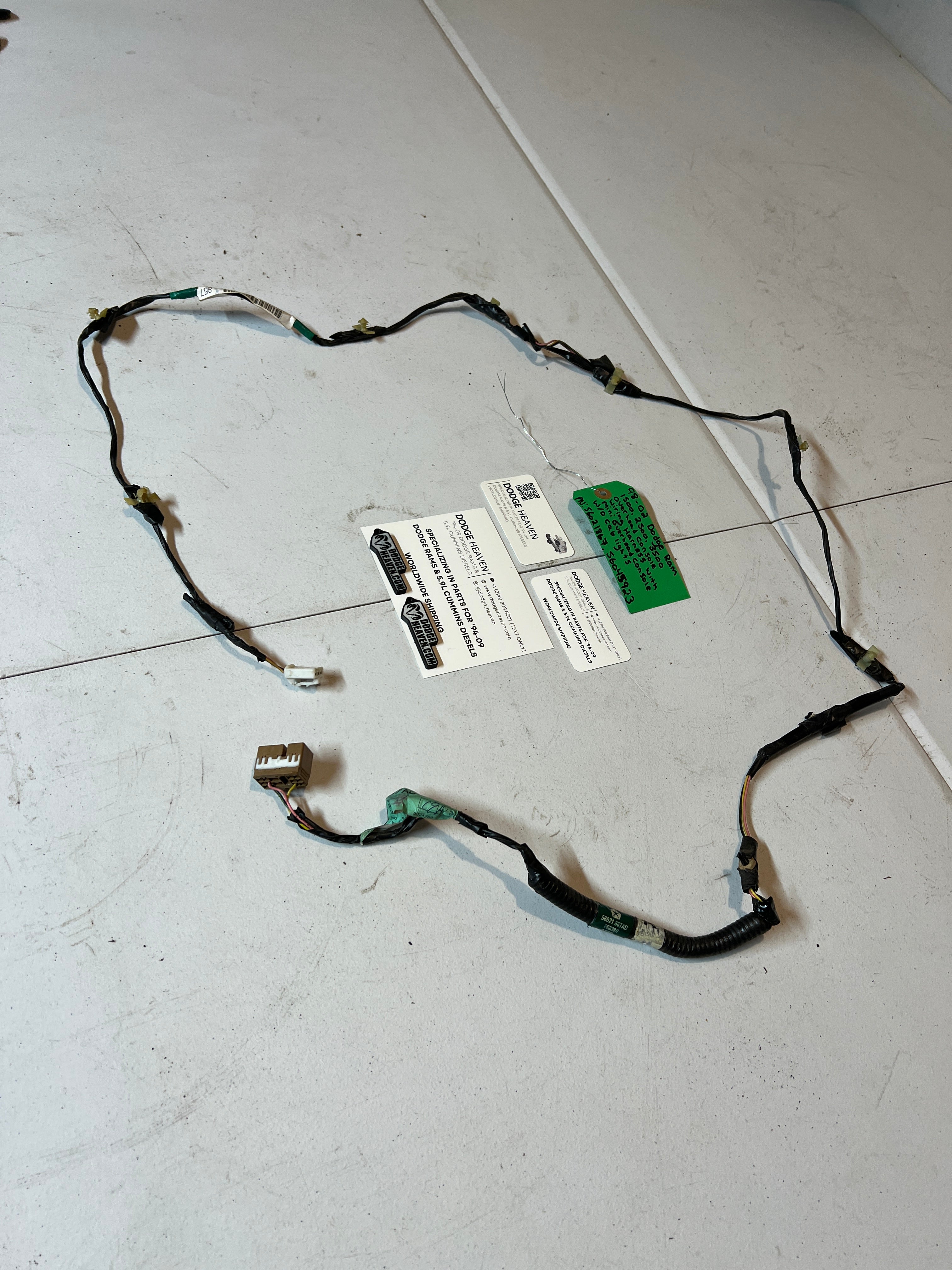 1999-2002 Dodge Ram Over Head Console Wiring Harness W/O Cab Lights