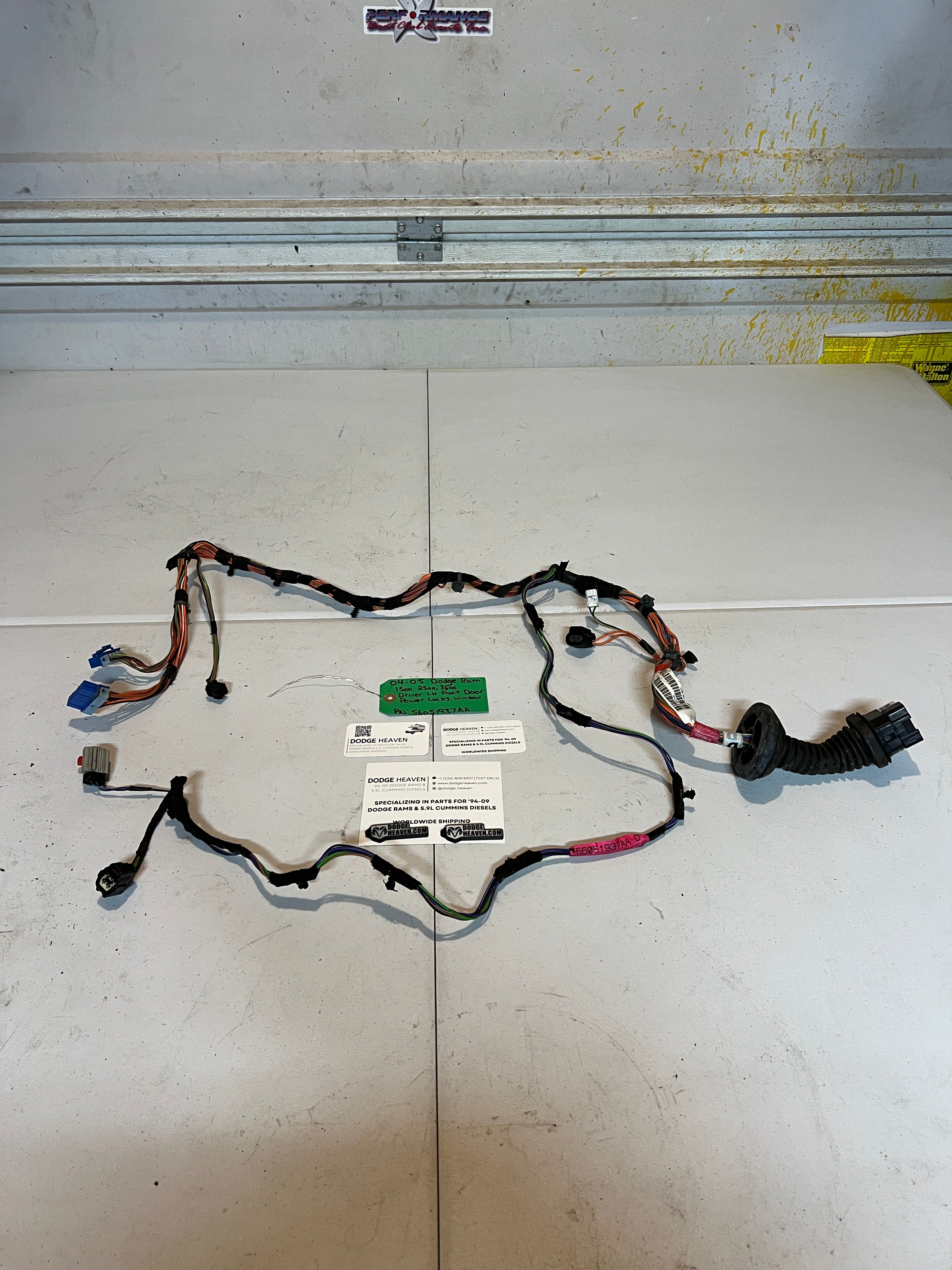 1999-2002 Dodge Ram Driver Front Door Wiring Harness LH