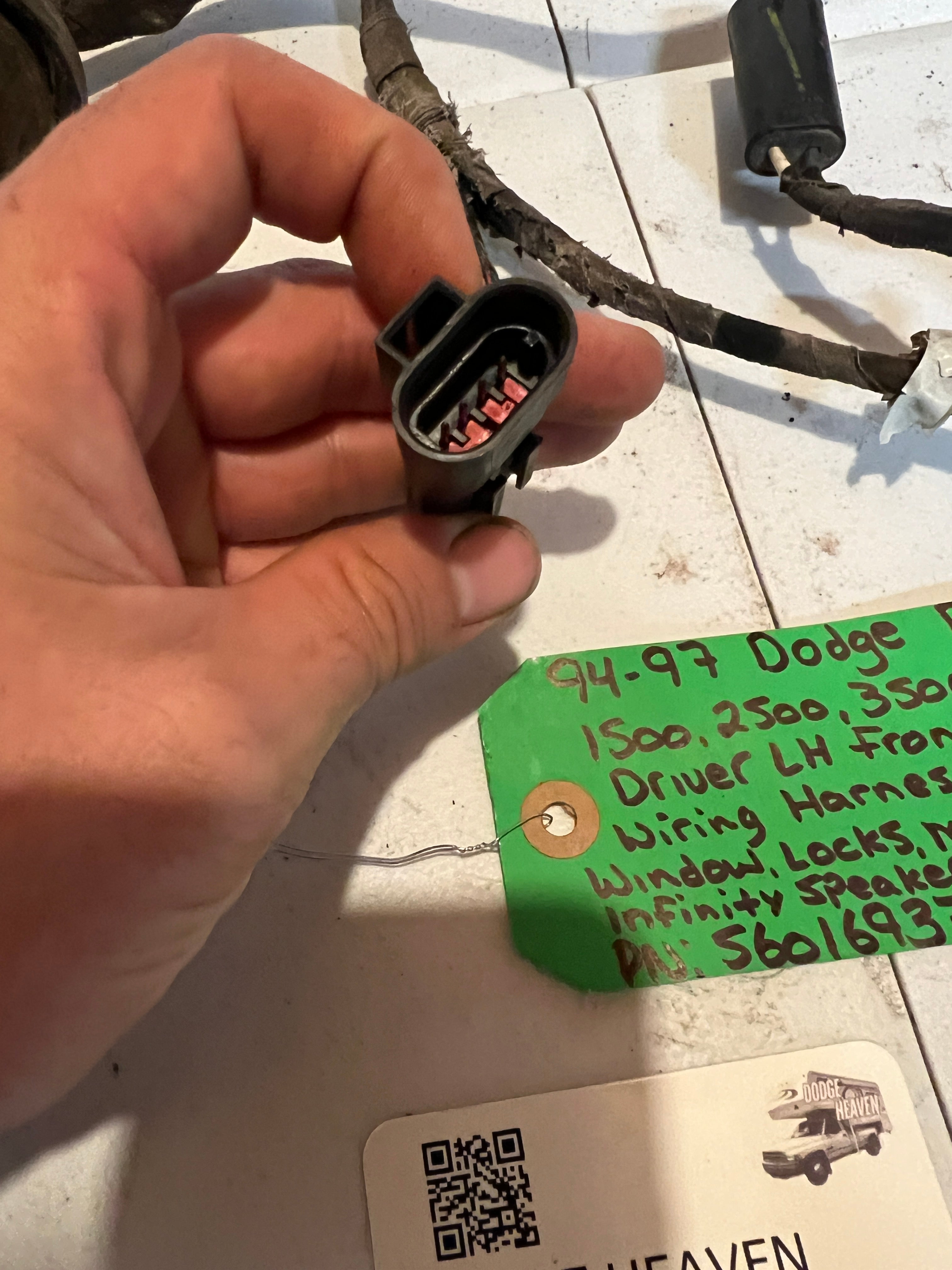 1994-1997 Dodge Ram Driver LH Door Infinity Wiring Harness