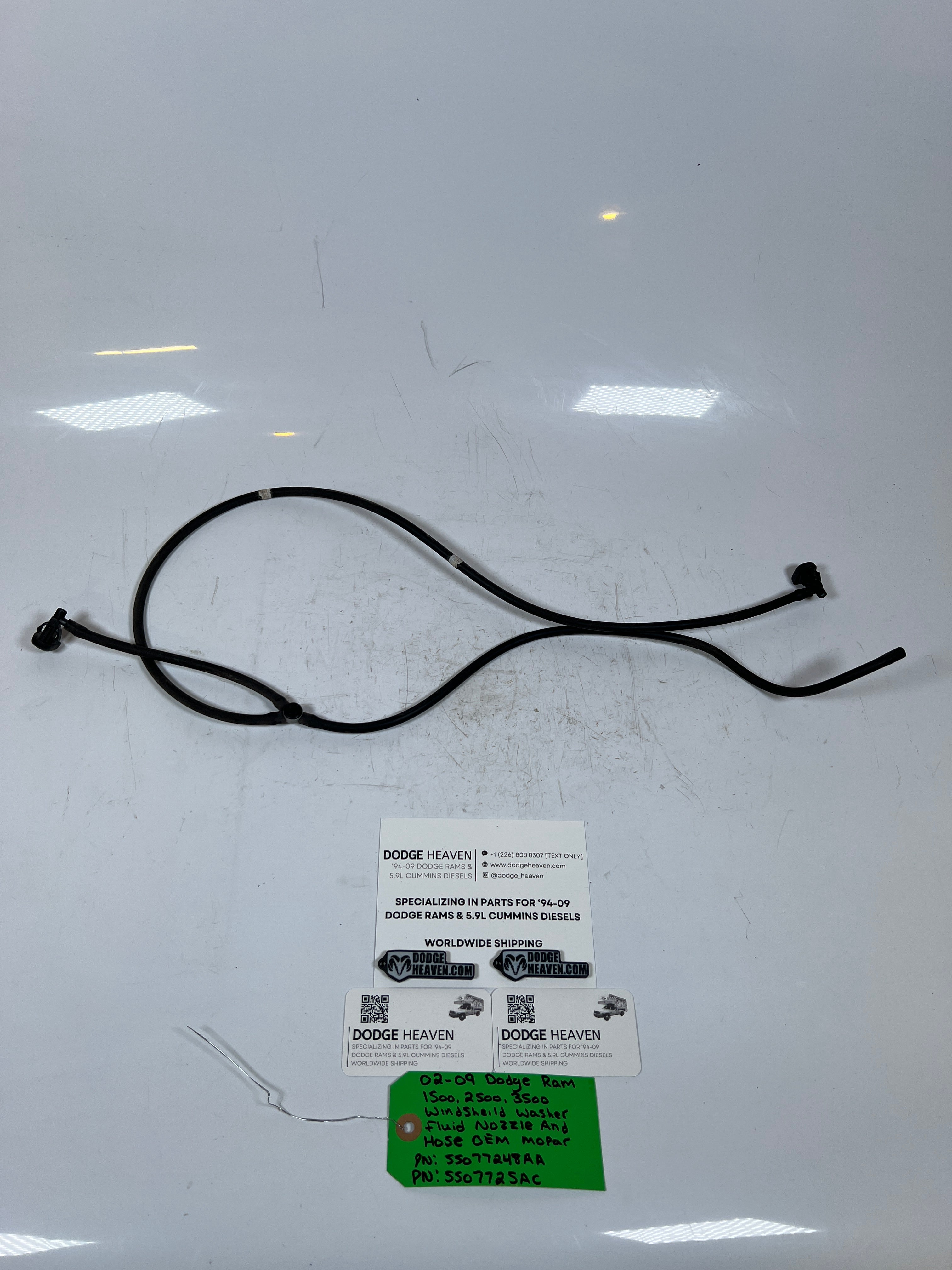 2002-2009 Dodge Ram 1500-3500 WindShield Washer Fluid Nozzle & Hose