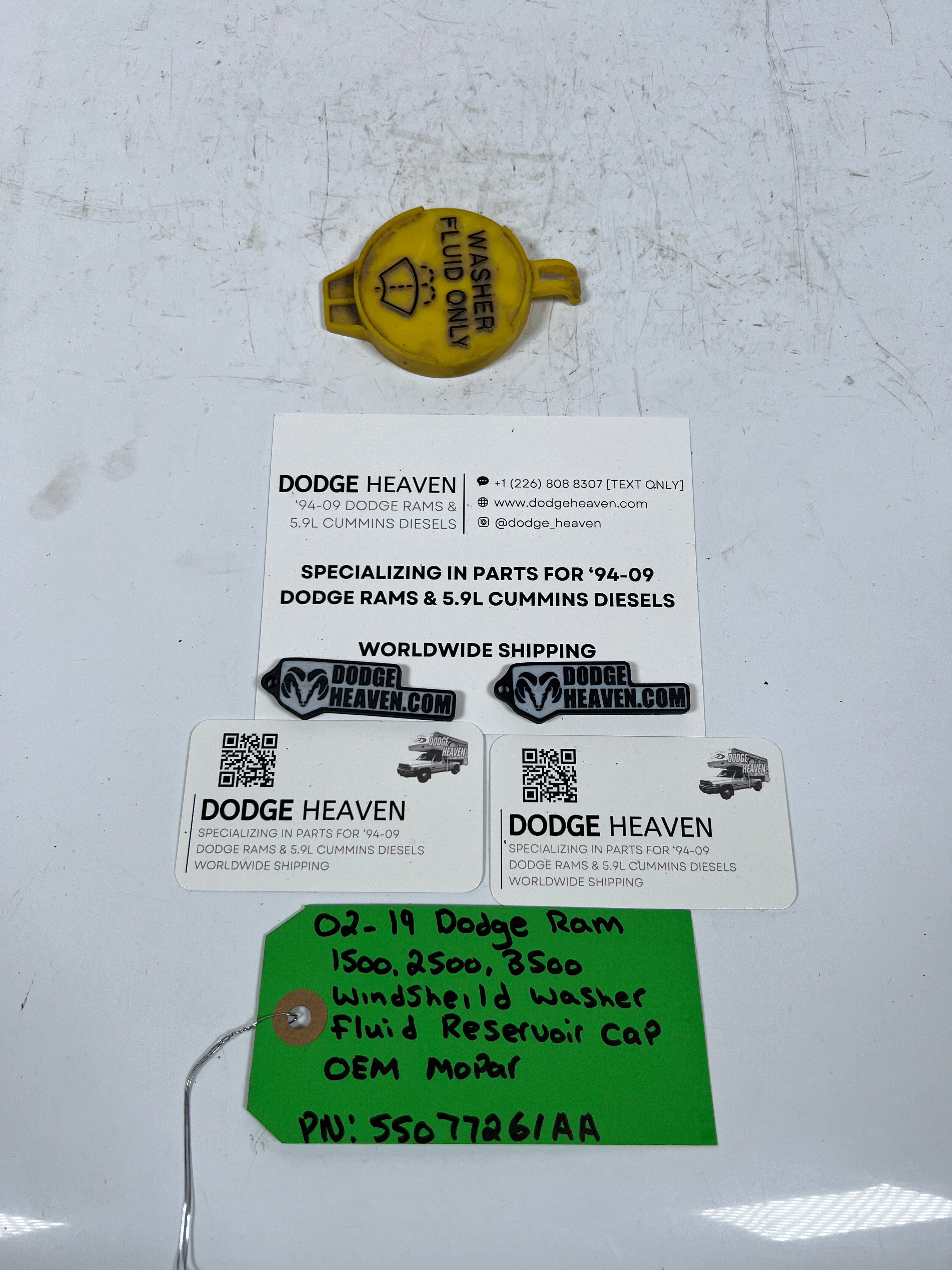2002-2019 Dodge Ram Windshield Washer Fluid Reserevoir Cap