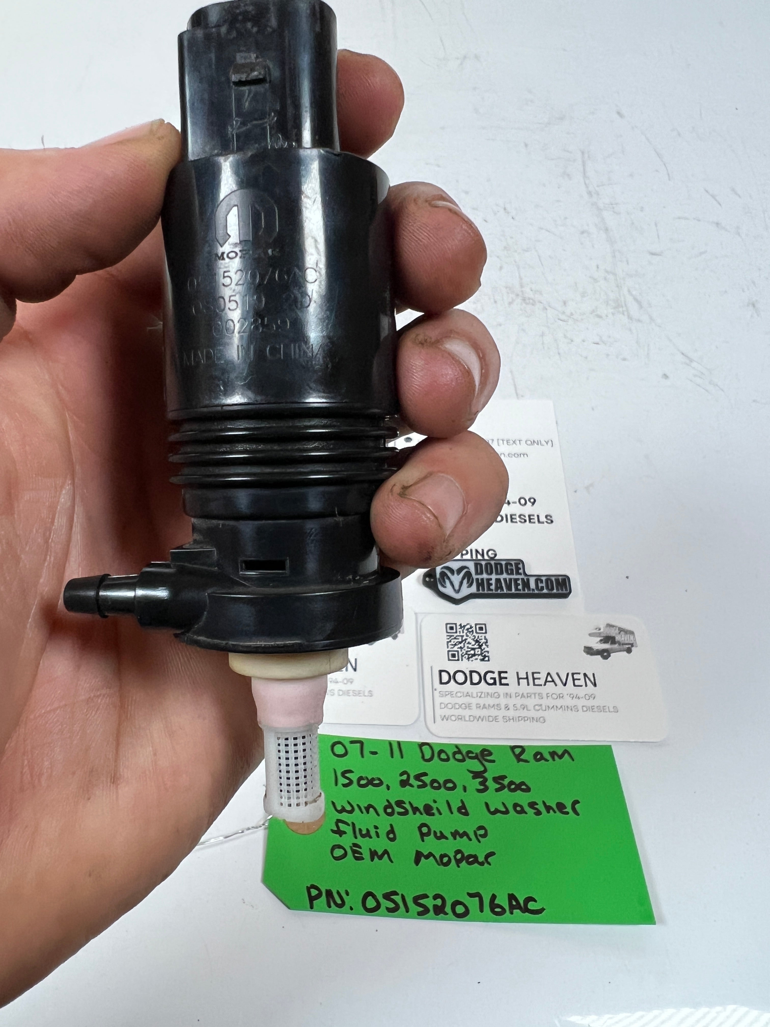 2007-2011 Dodge Ram Windshield Washer Fluid Pump