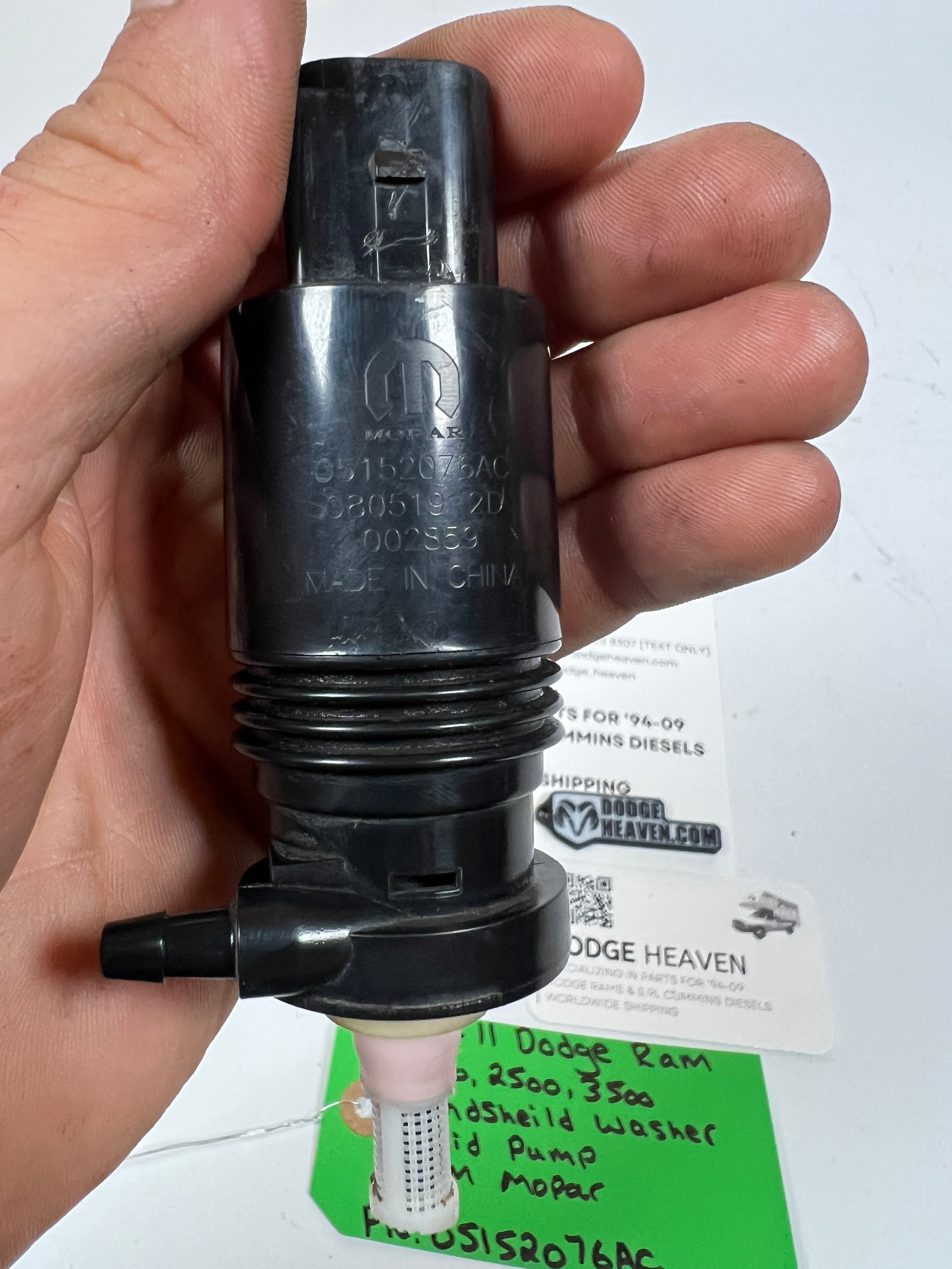 2007-2011 Dodge Ram Windshield Washer Fluid Pump