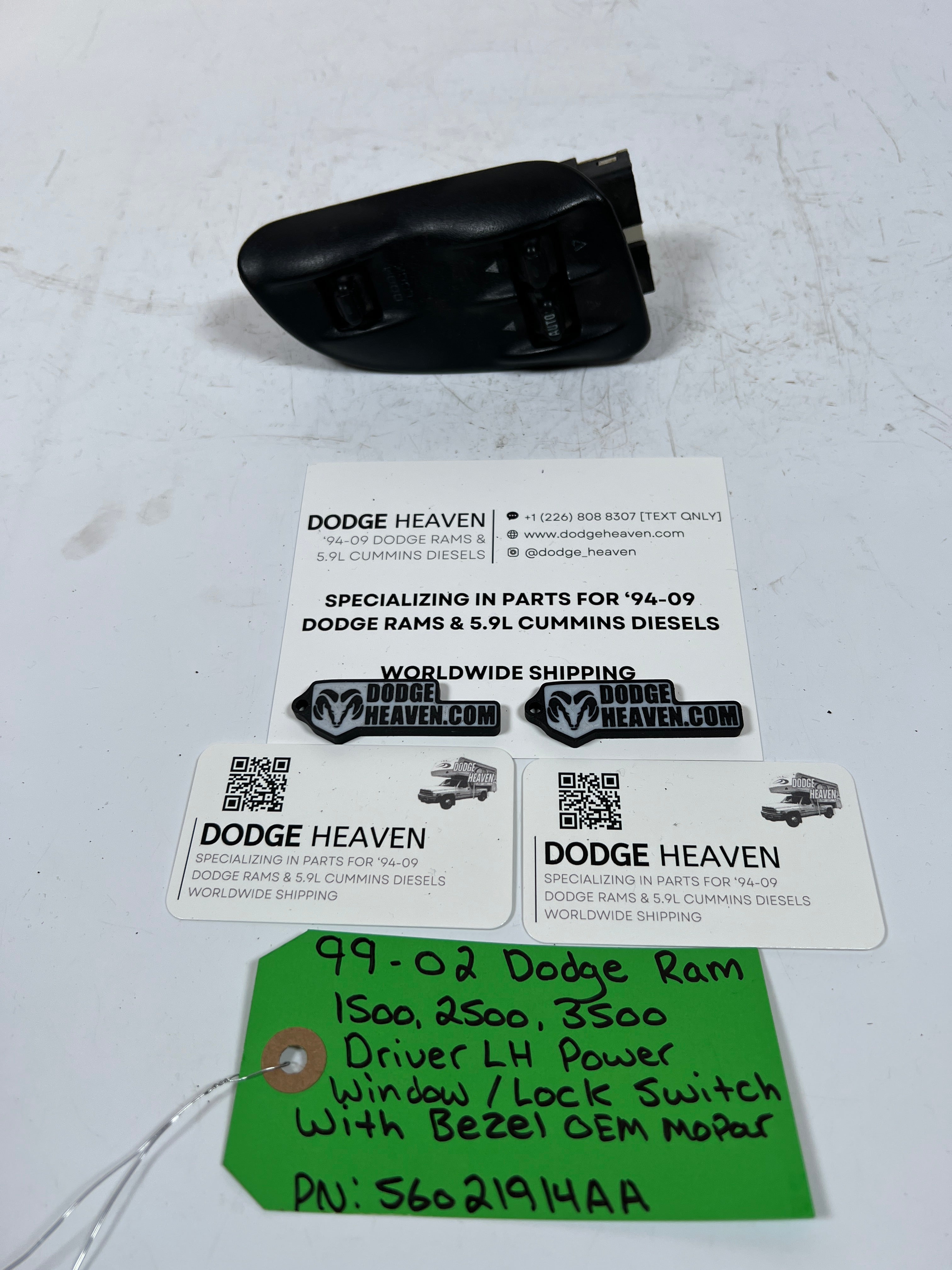 1999-2002 Dodge Ram Driver LH Power Window / Lock Switch W Bezel
