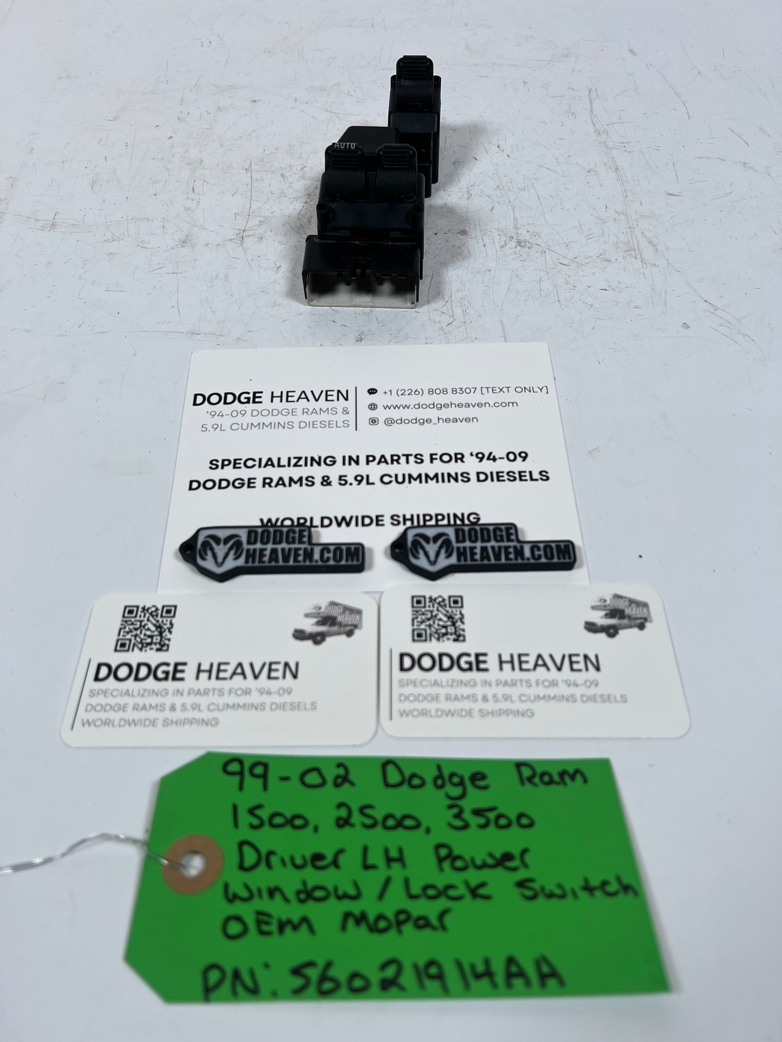 1999-2002 Dodge Ram Driver LH Power Window / Lock Switch