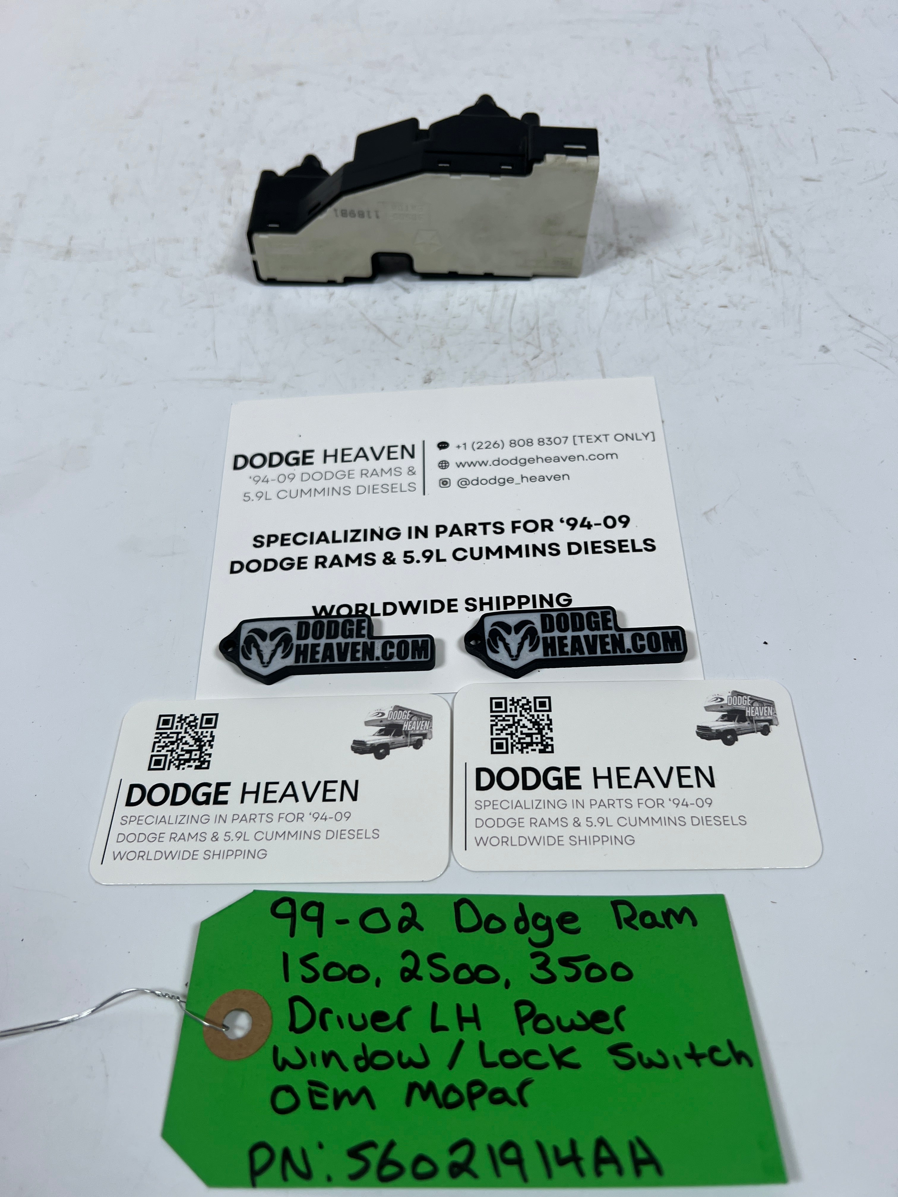 1999-2002 Dodge Ram Driver LH Power Window / Lock Switch