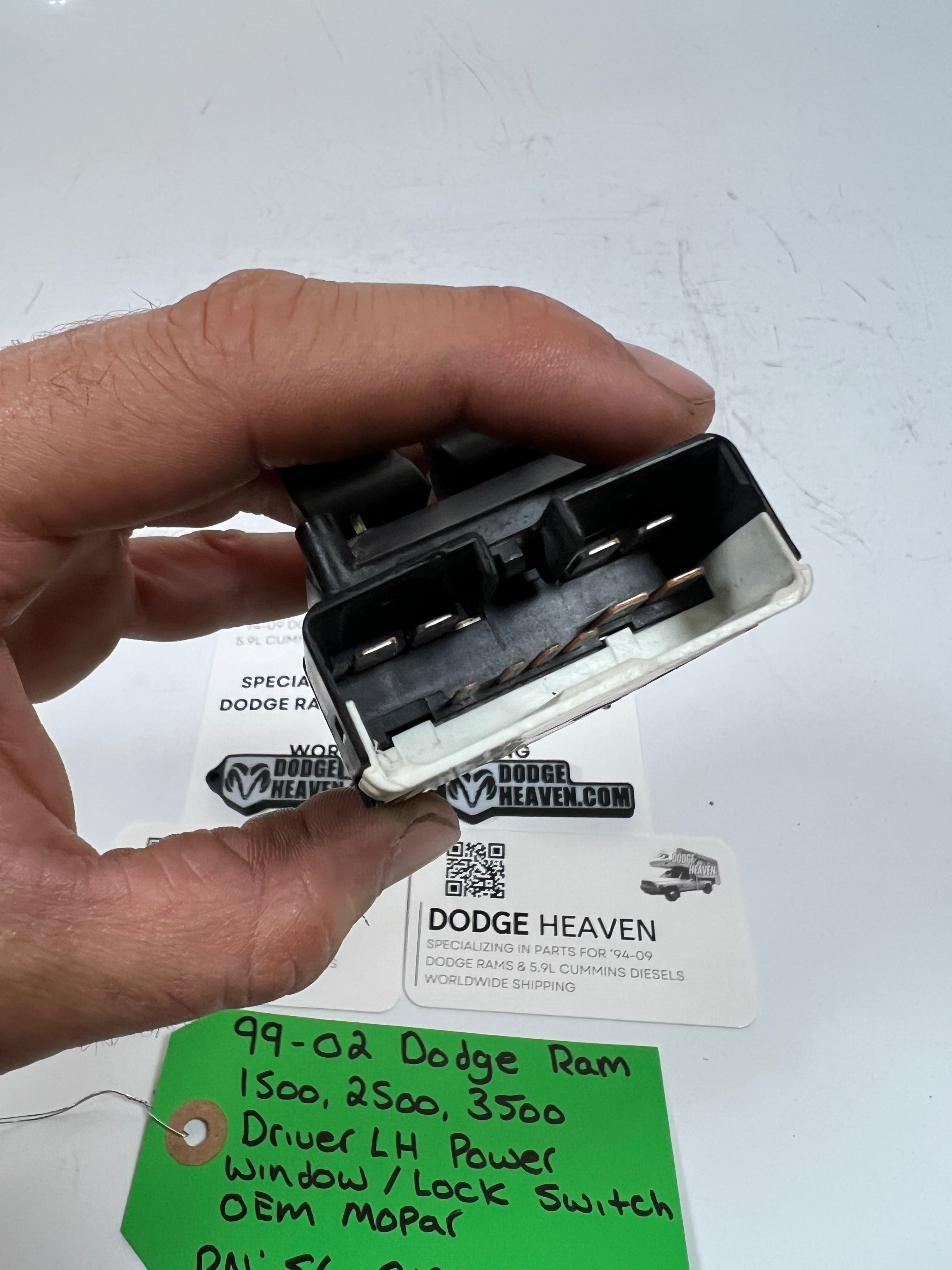 1999-2002 Dodge Ram Driver LH Power Window / Lock Switch