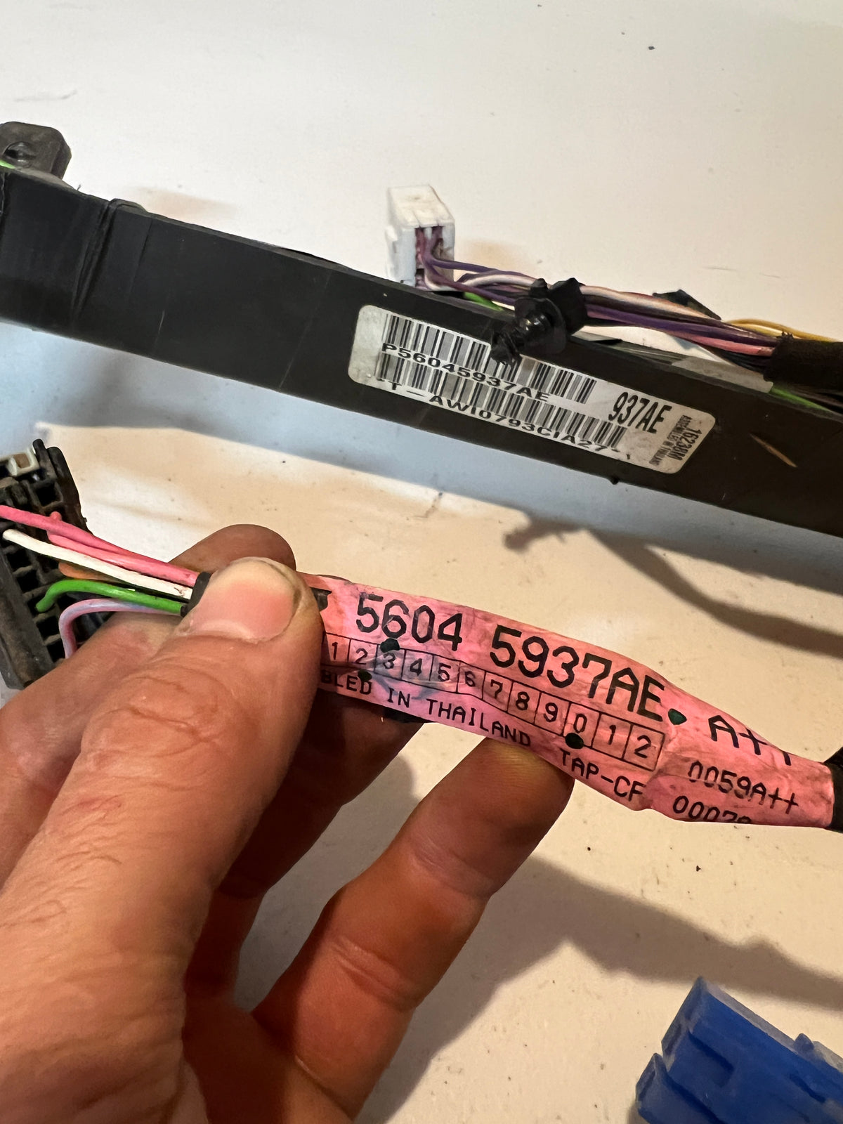 2003 Dodge Ram 1500-3500 Laramie Heated Seat Dash Wiring Harness 56045937AD