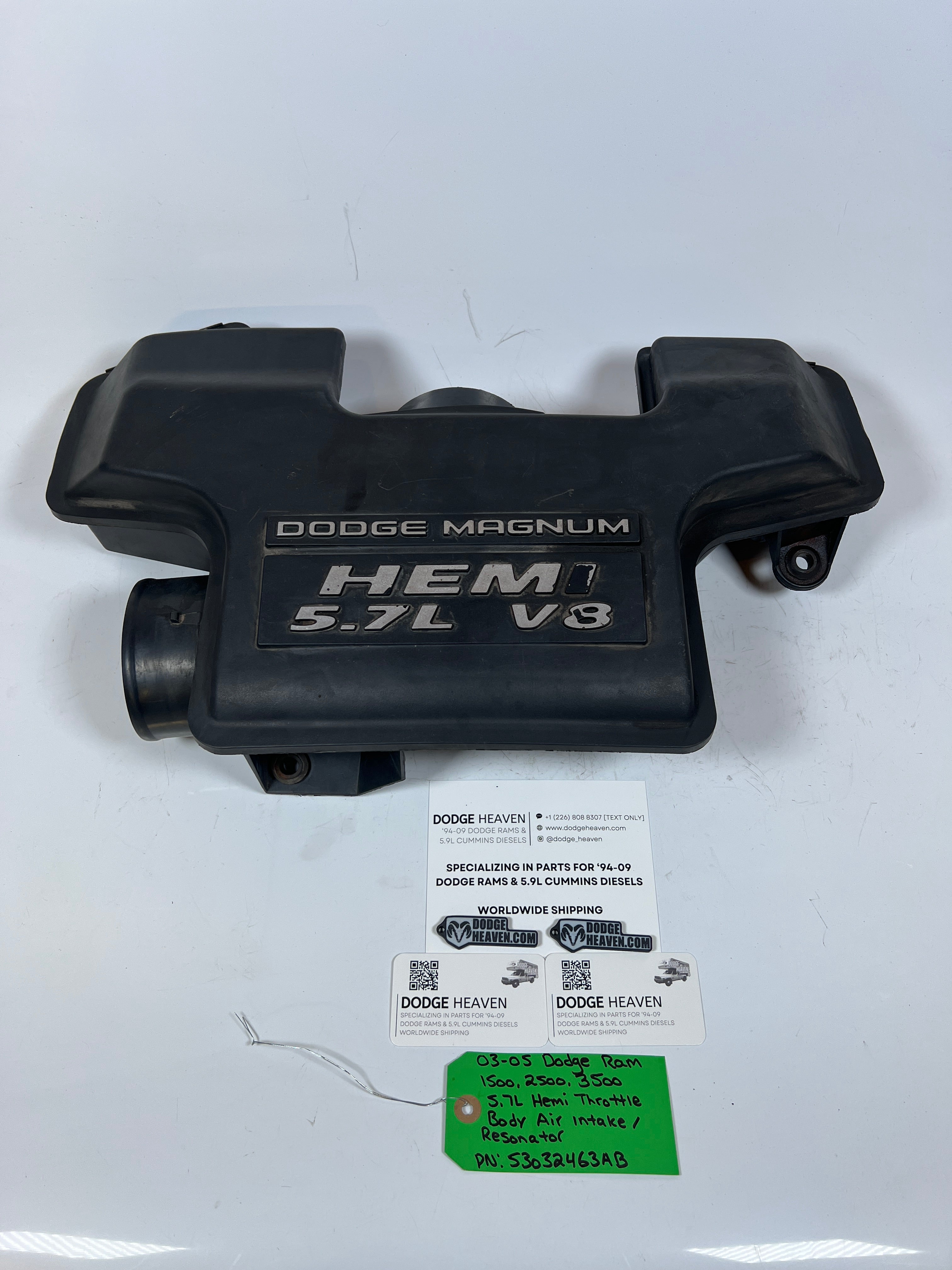 2003-2005 Dodge Ram 5.7L Hemi Throttle Body Air Intake Resonator