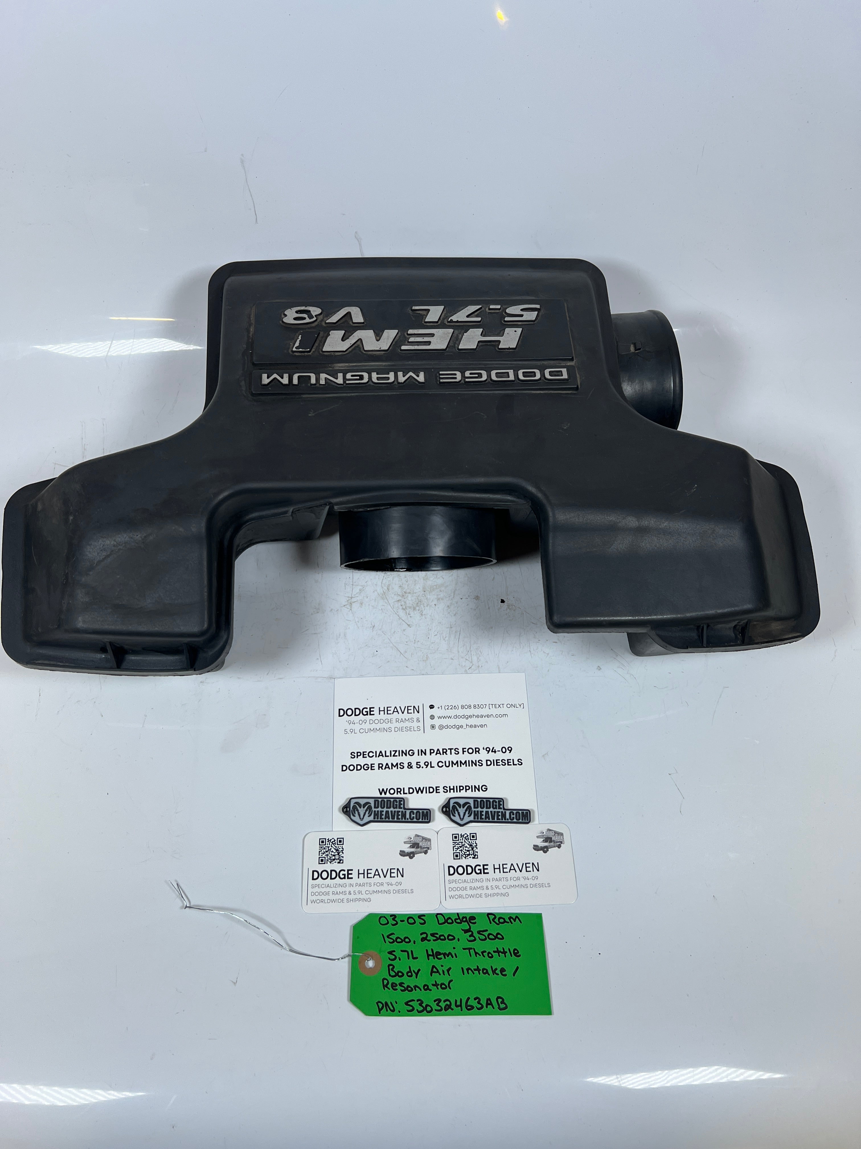 2003-2005 Dodge Ram 5.7L Hemi Throttle Body Air Intake Resonator