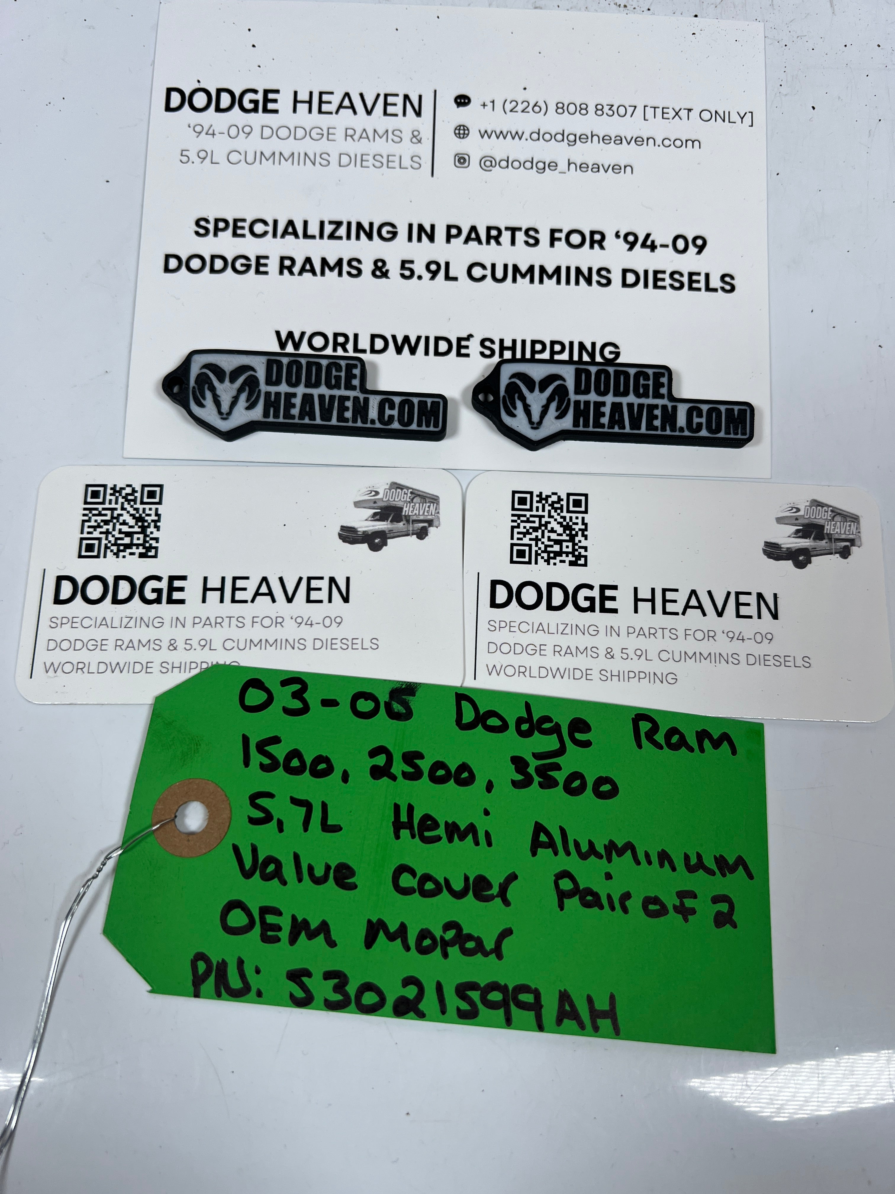 2003-2005 Dodge Ram 5.7L Hemi Aluminum Valve Cover QTY 2