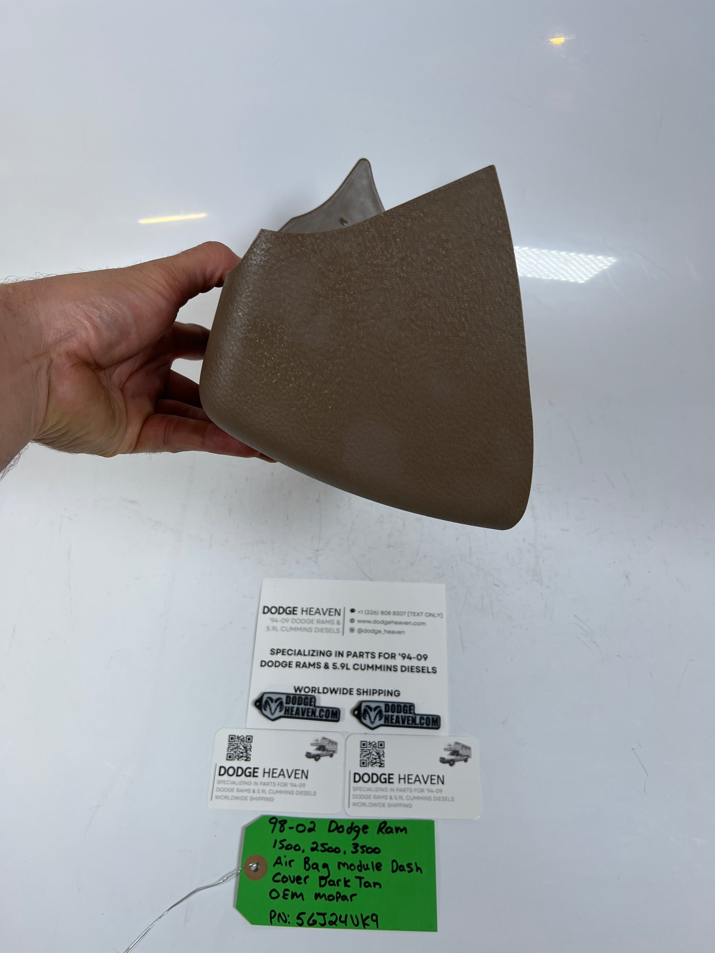 1998-2002 Dodge Ram Lower Dash Crash Sensor Trim Cover Dark Tan
