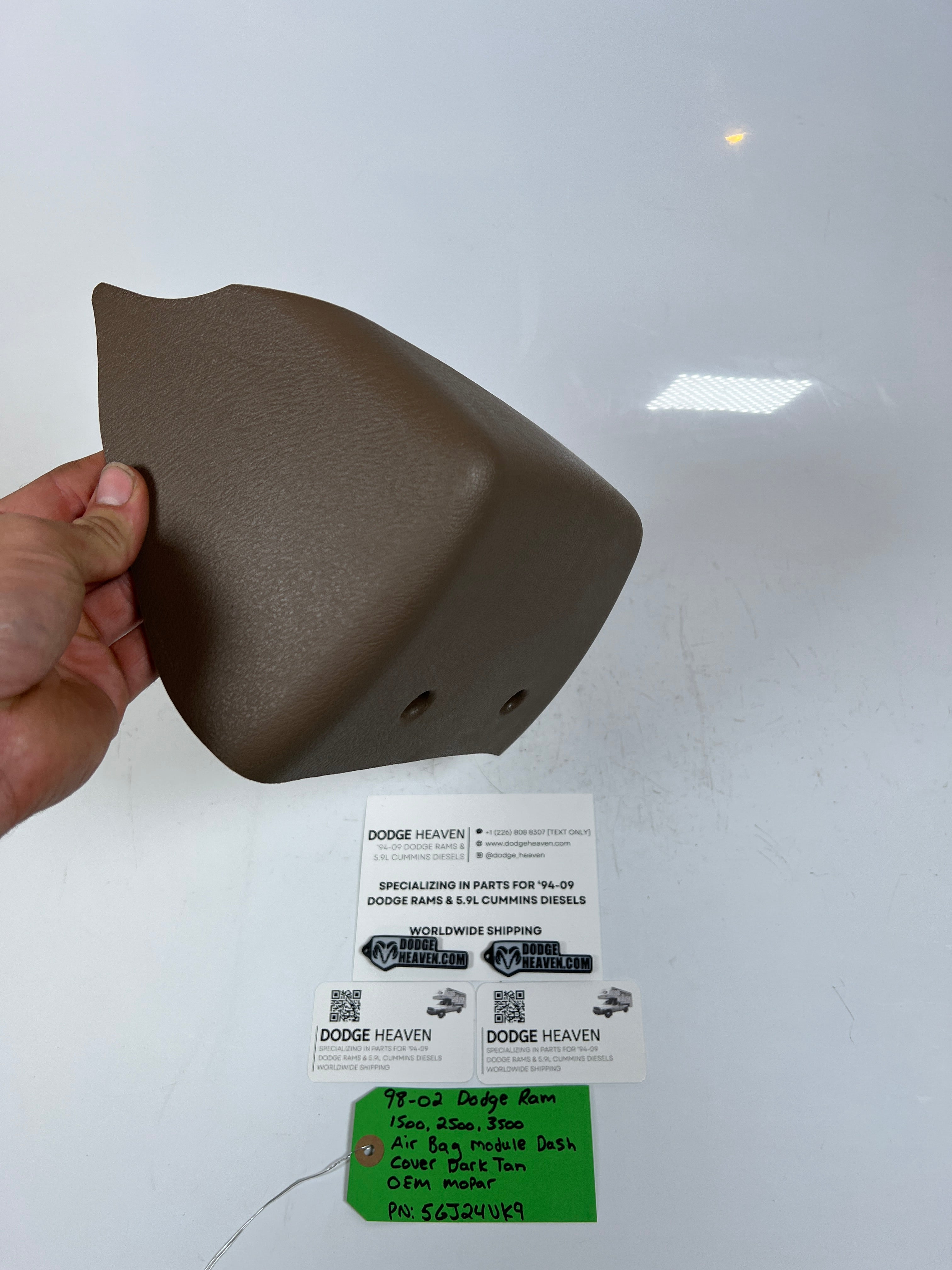 1998-2002 Dodge Ram Lower Dash Crash Sensor Trim Cover Dark Tan