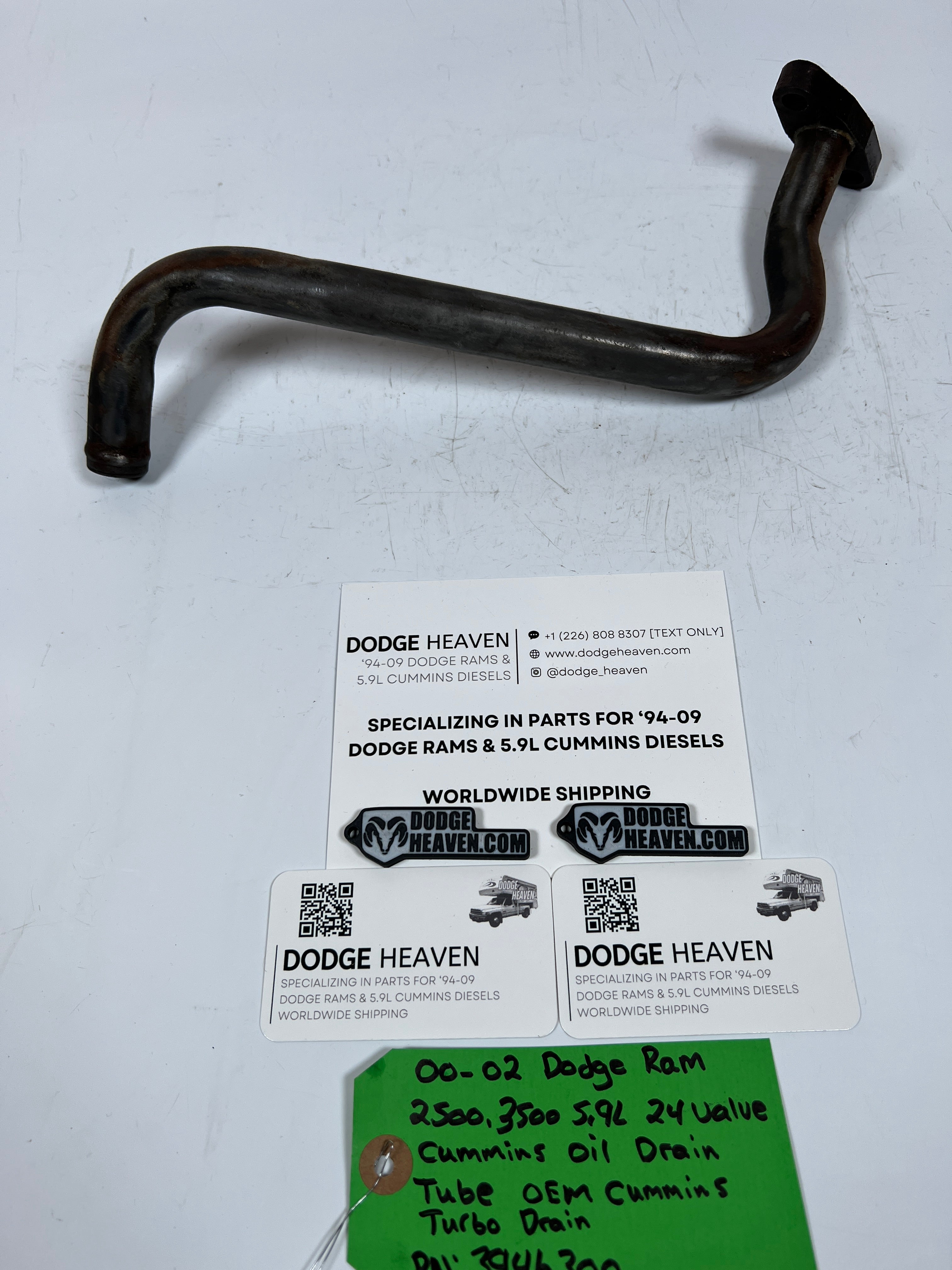 2000-2002 Dodge Ram 5.9L 24 Valve Cummins Turbo Oil Drain Tube