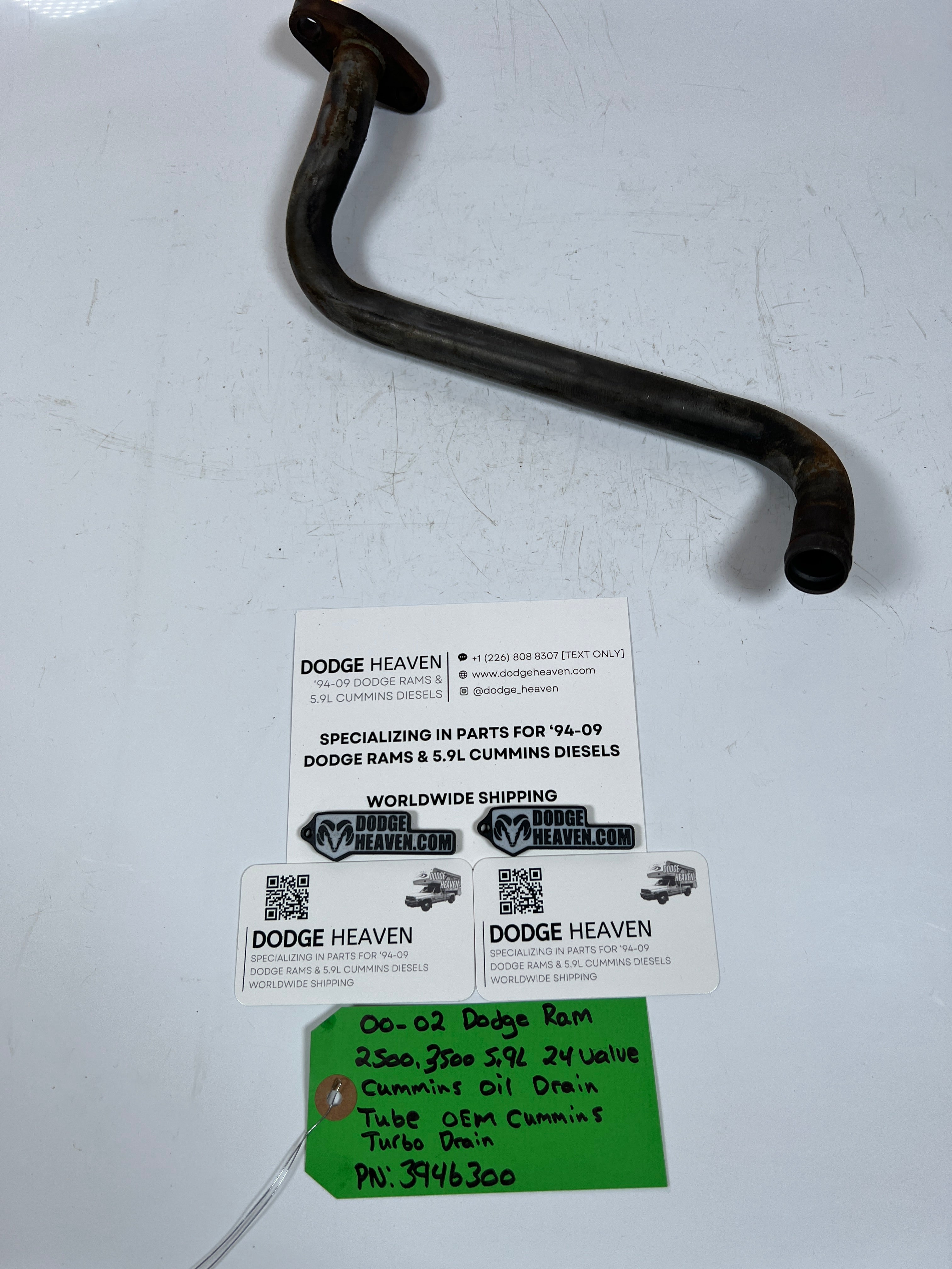 2000-2002 Dodge Ram 5.9L 24 Valve Cummins Turbo Oil Drain Tube