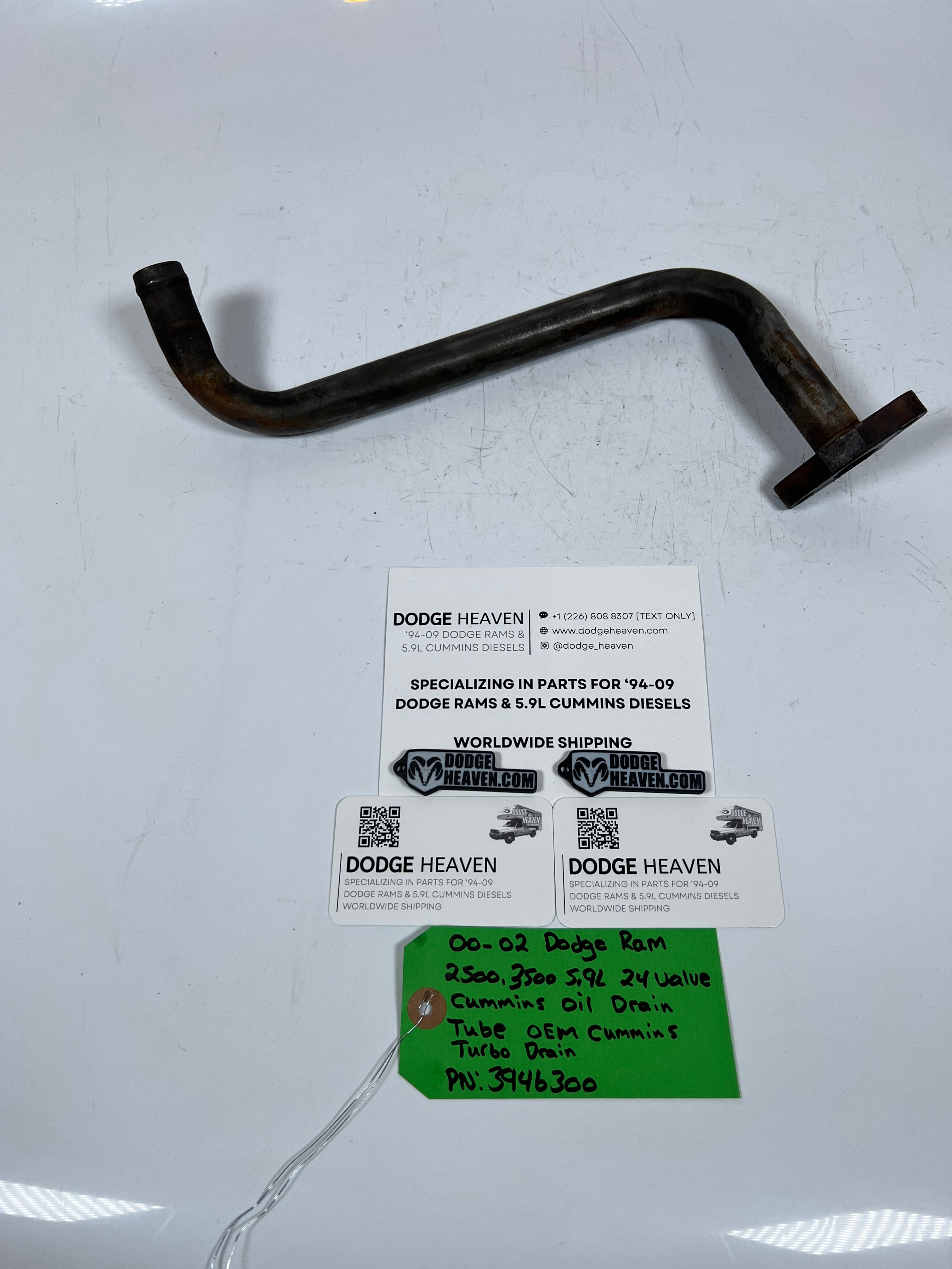 2000-2002 Dodge Ram 5.9L 24 Valve Cummins Turbo Oil Drain Tube