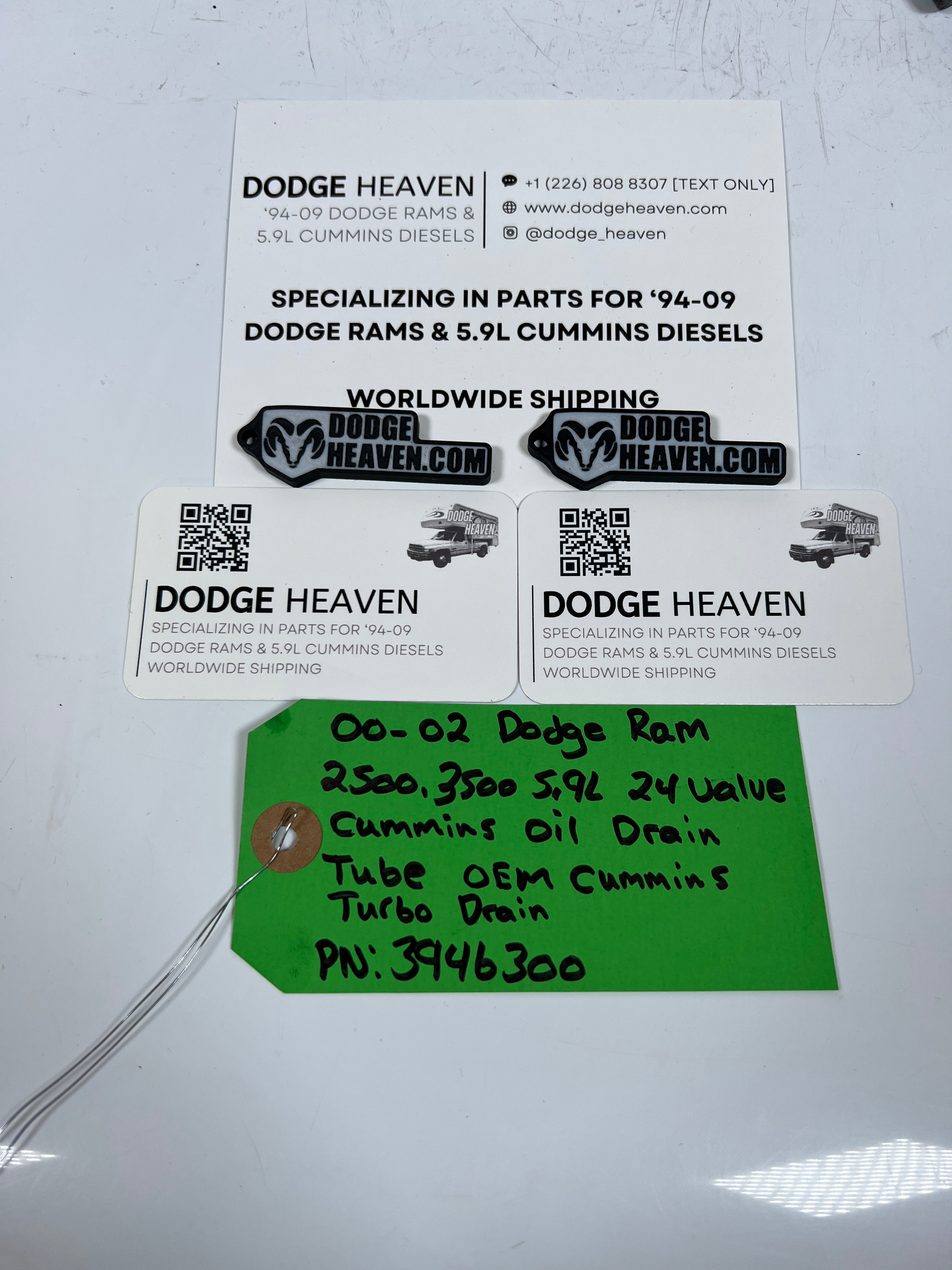 2000-2002 Dodge Ram 5.9L 24 Valve Cummins Turbo Oil Drain Tube