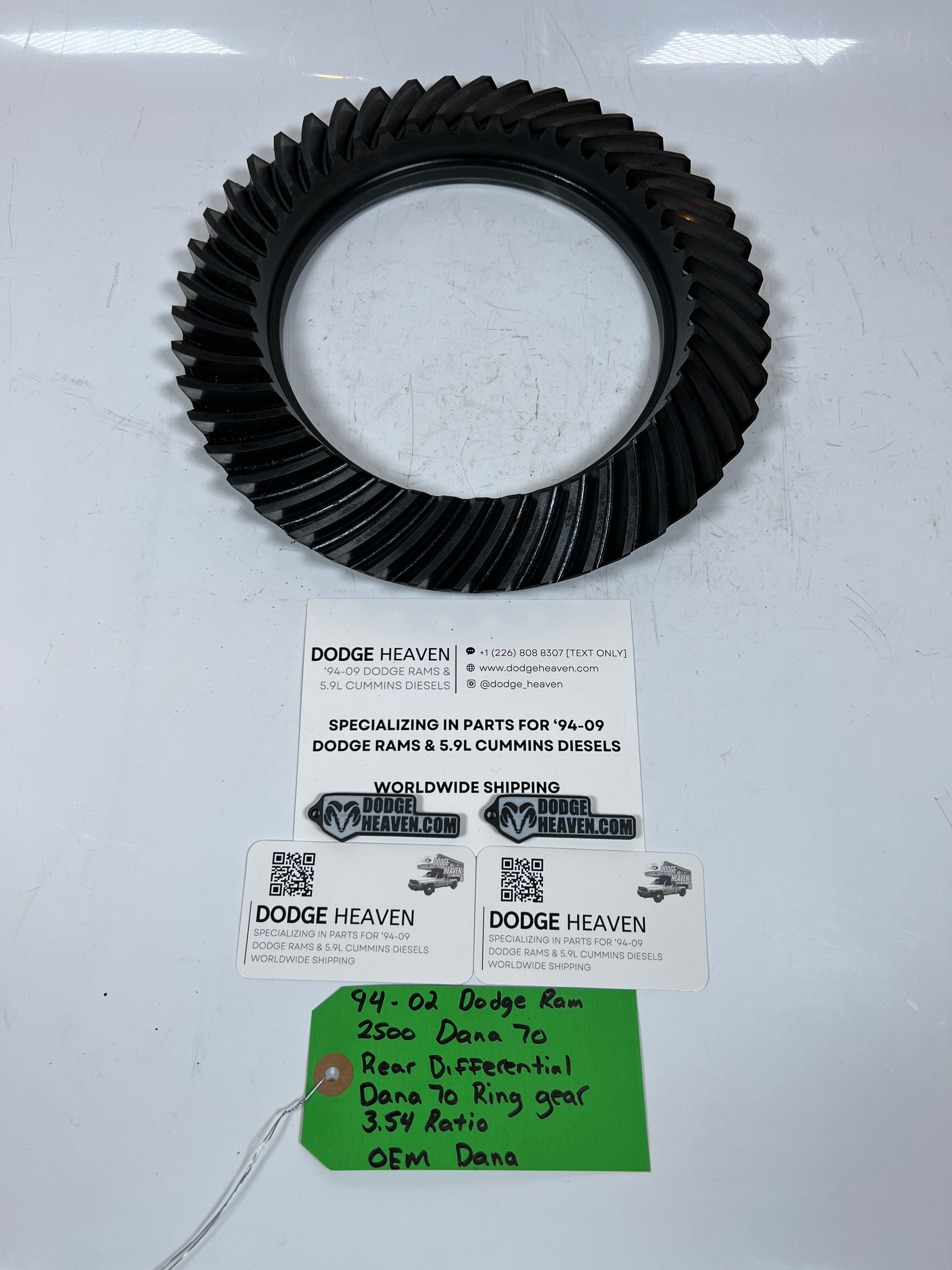 1994-2002 Dodge Ram 2500 Dana 70 Rear Differential Ring Gear 3.54 Ratio