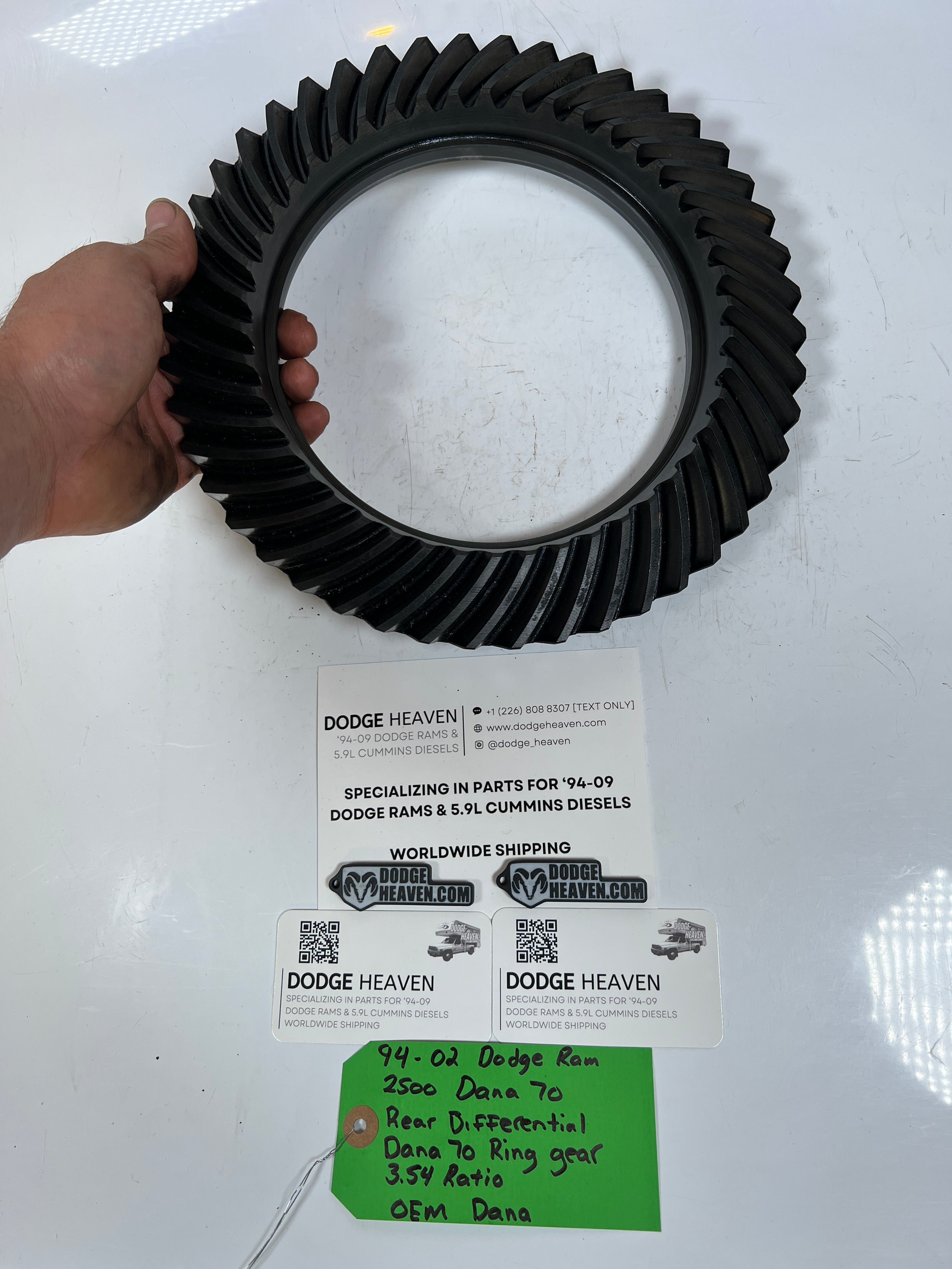 1994-2002 Dodge Ram 2500 Dana 70 Rear Differential Ring Gear 3.54 Ratio