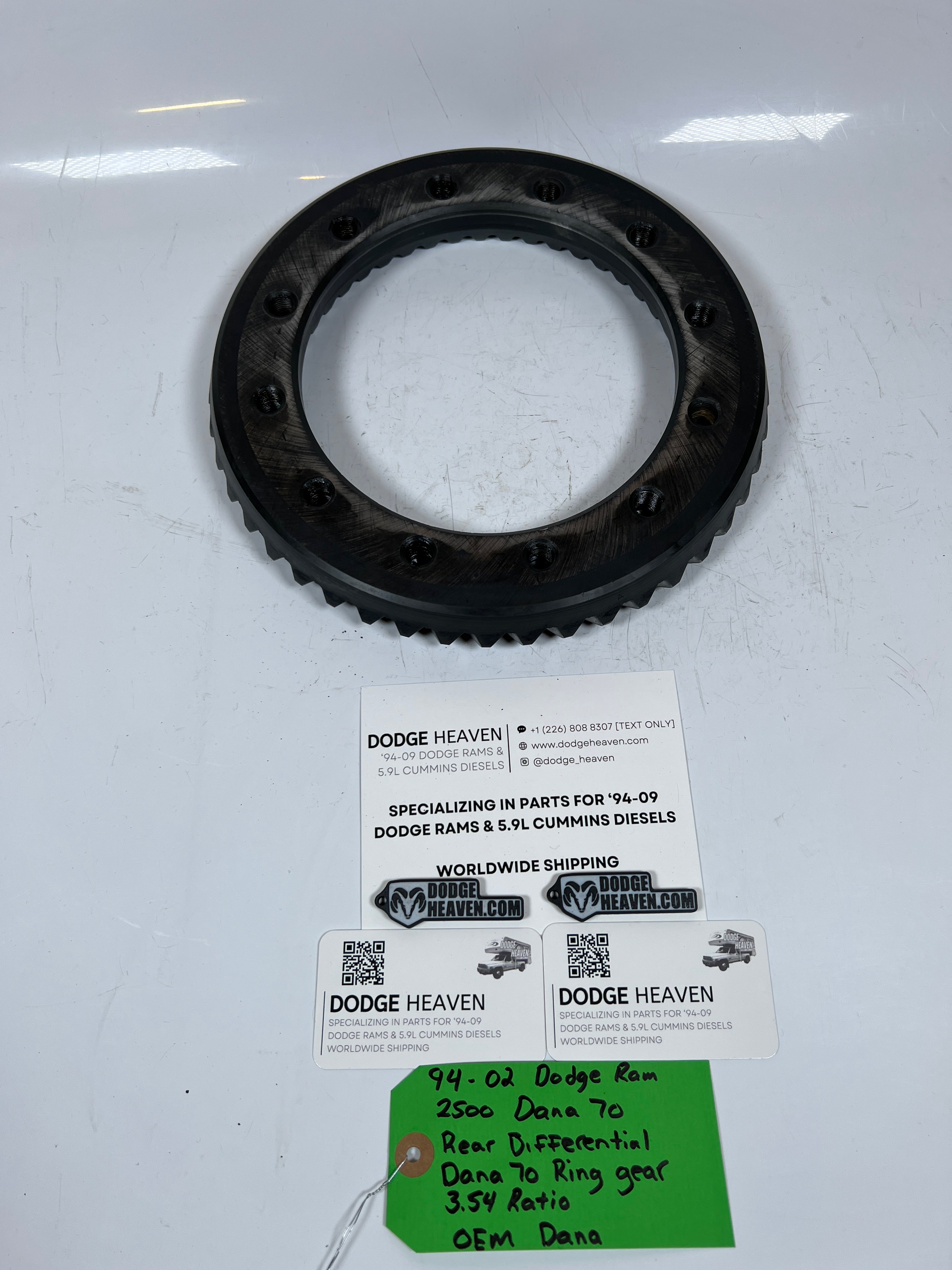 1994-2002 Dodge Ram 2500 Dana 70 Rear Differential Ring Gear 3.54 Ratio