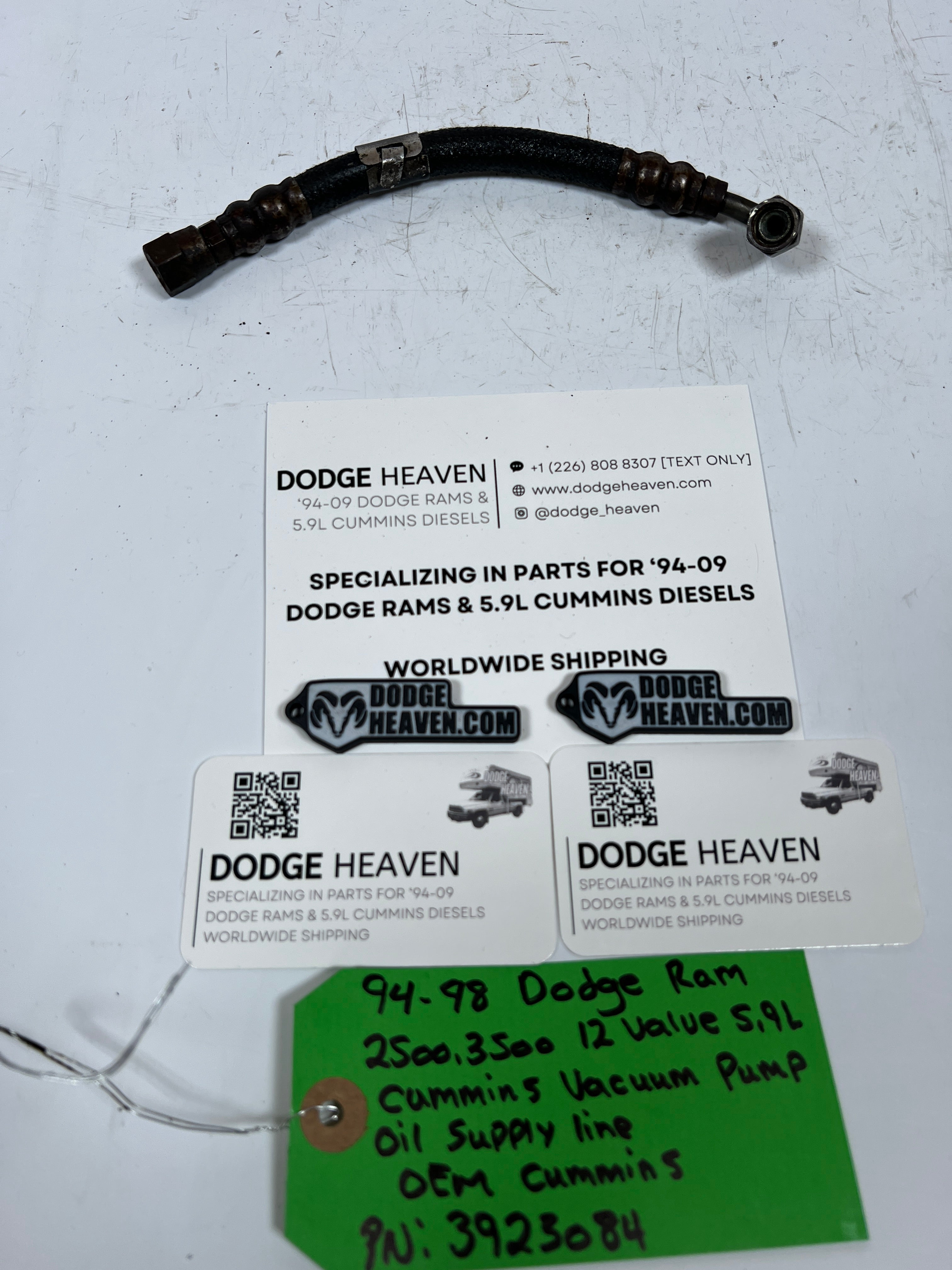 1994-1998 Dodge Ram 12V 5.9L Cummins Vacuum Pump Oil Supply Line