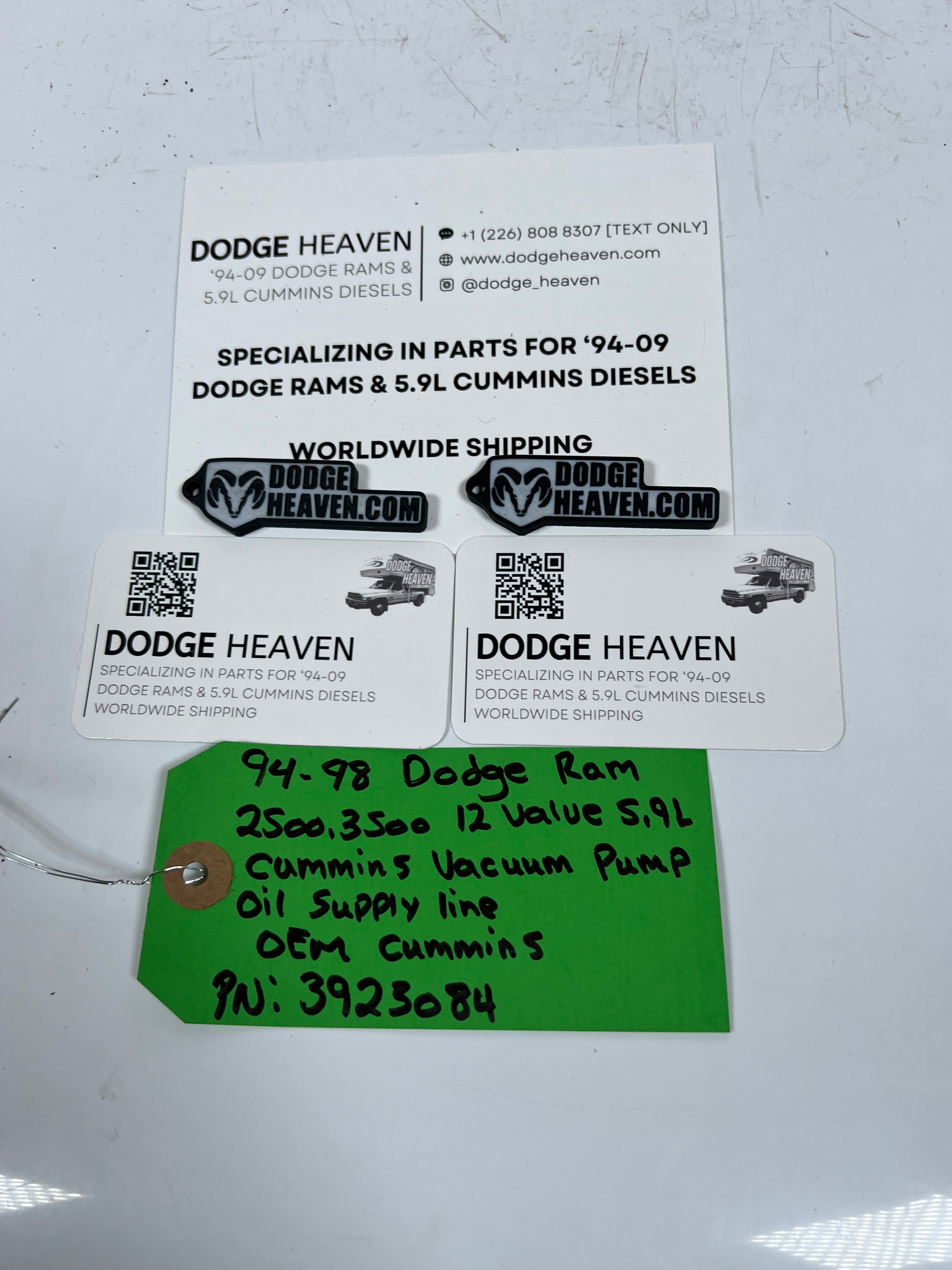 1994-1998 Dodge Ram 12V 5.9L Cummins Vacuum Pump Oil Supply Line