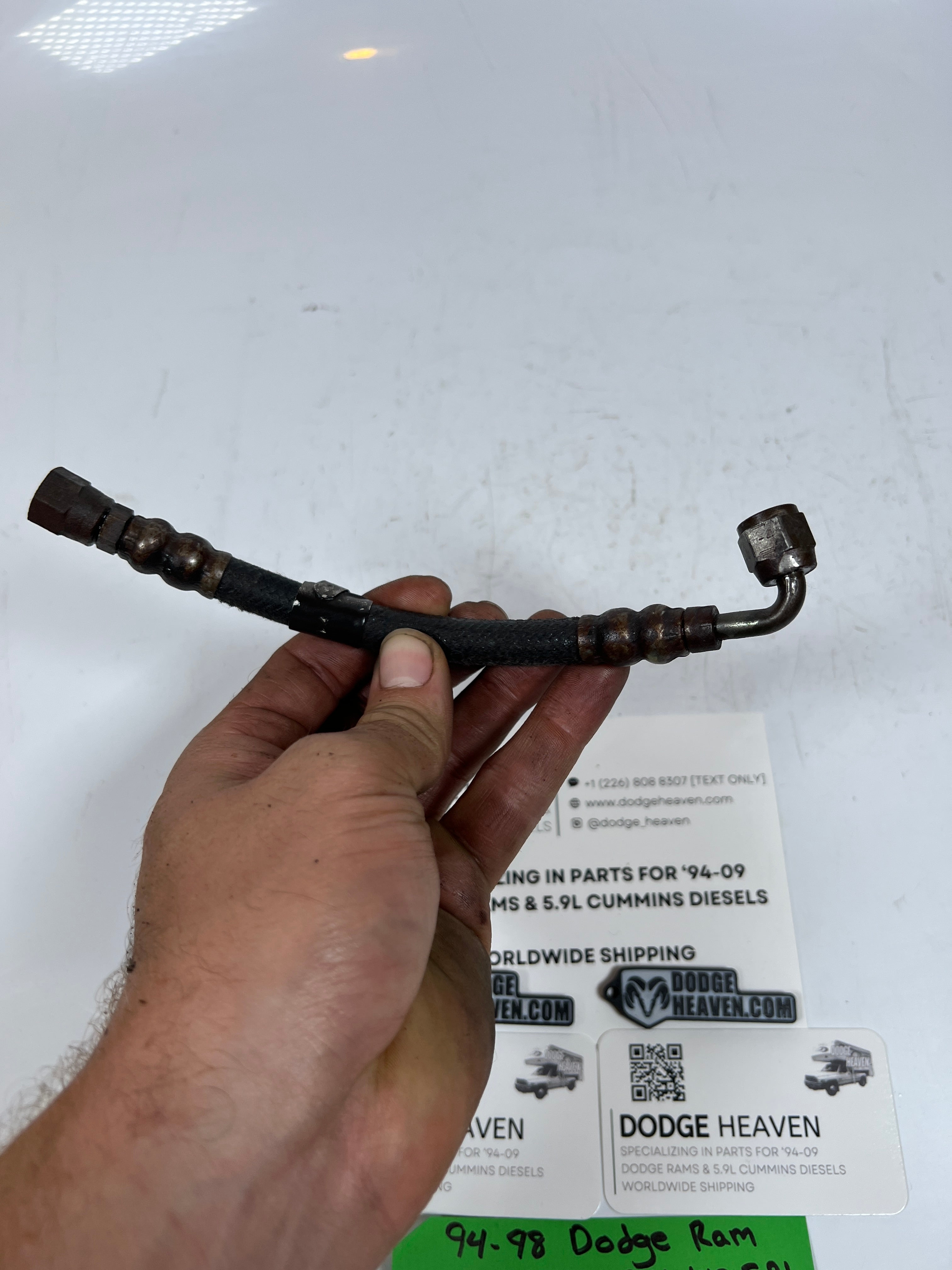 1994-1998 Dodge Ram 12V 5.9L Cummins Vacuum Pump Oil Supply Line