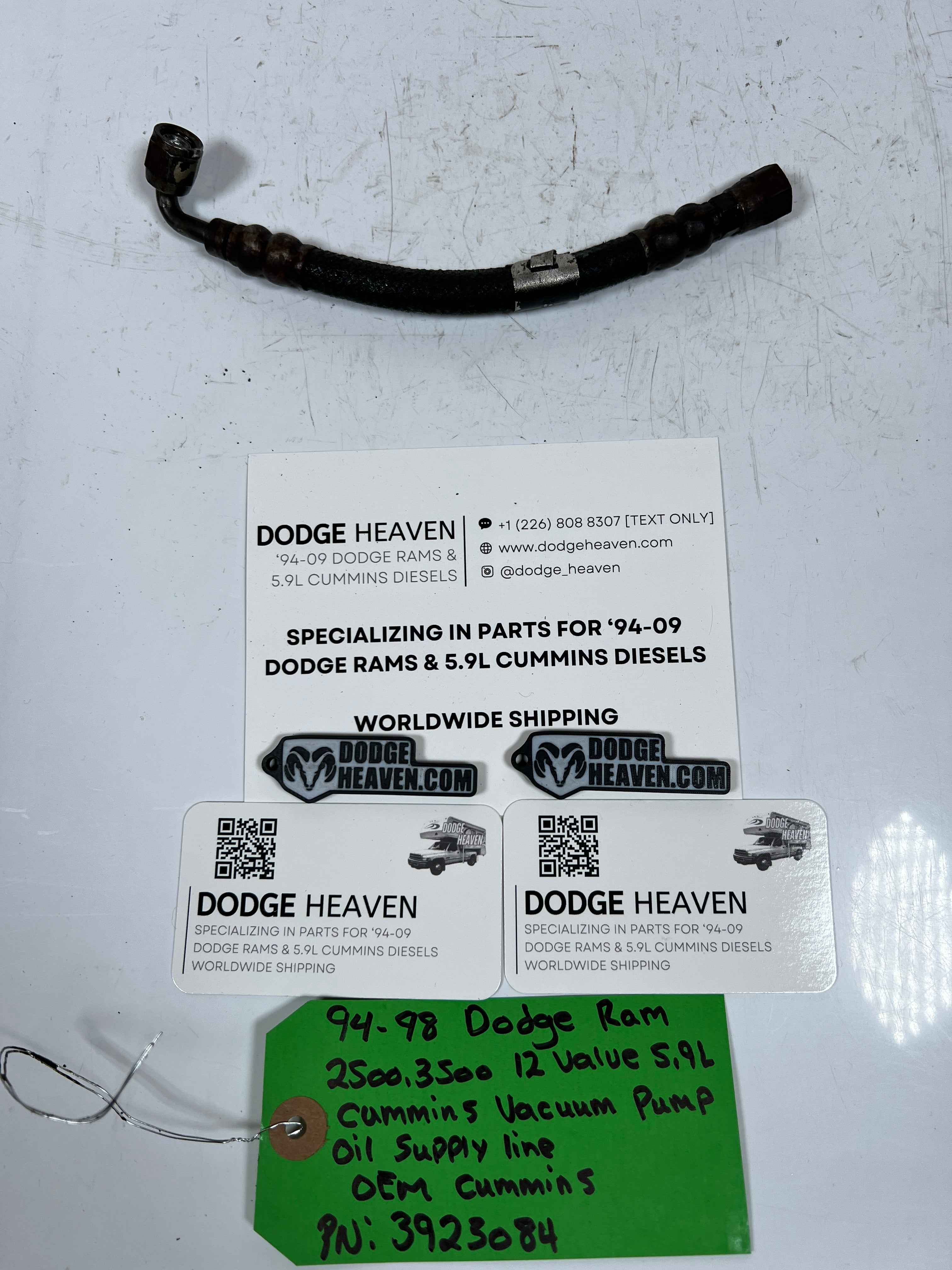 1994-1998 Dodge Ram 12V 5.9L Cummins Vacuum Pump Oil Supply Line